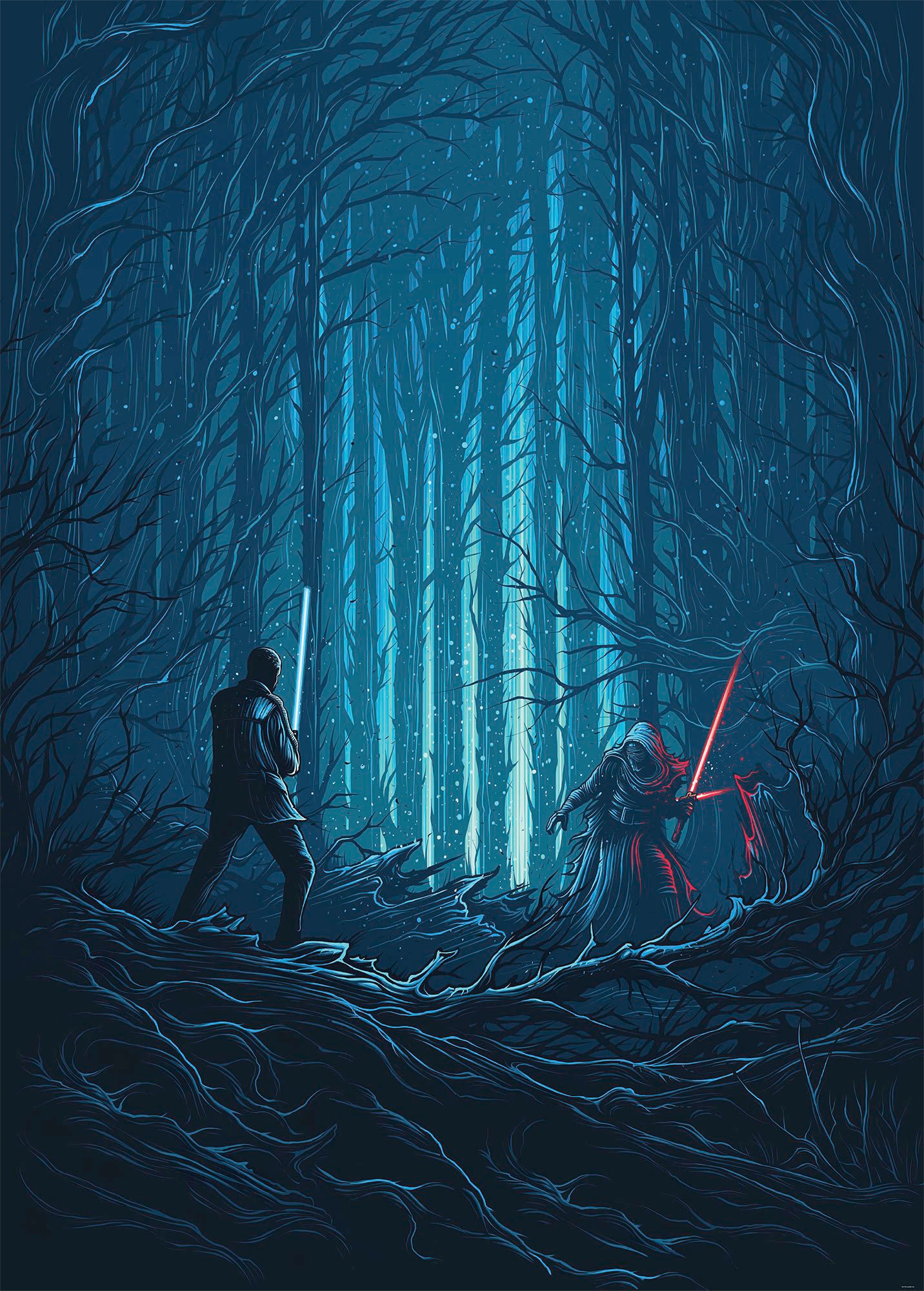 Image of Komar Fototapete »Star Wars Wood Fight«, bedruckt-Comic-Retro-mehrfarbig, BxH: 200x280 cm bei Ackermann Versand Schweiz