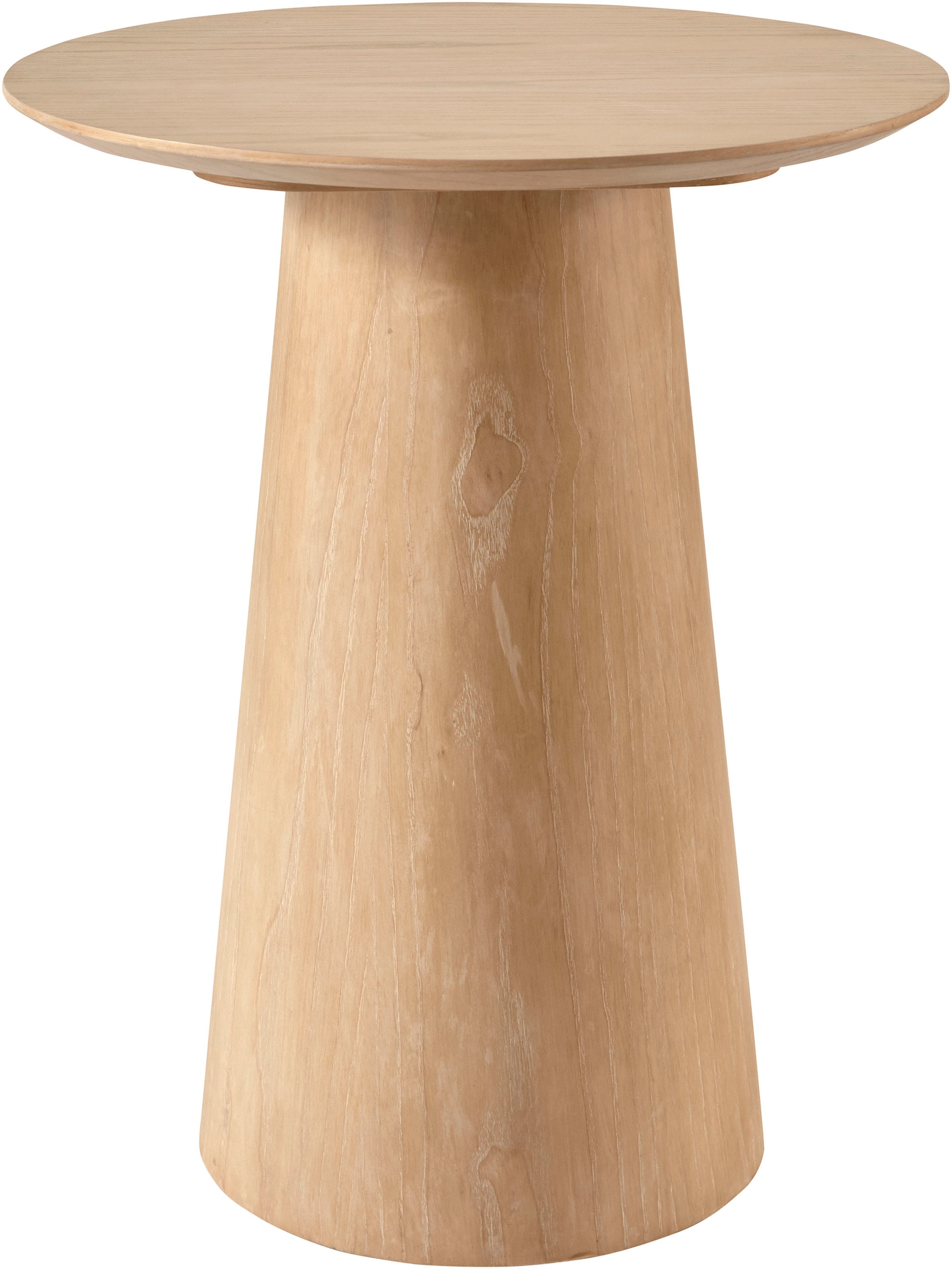 s.Oliver Beistelltisch "Hemmon" mit massivem Eschenfuß, edler Echtholzplatte, Durchmesser 50 cm