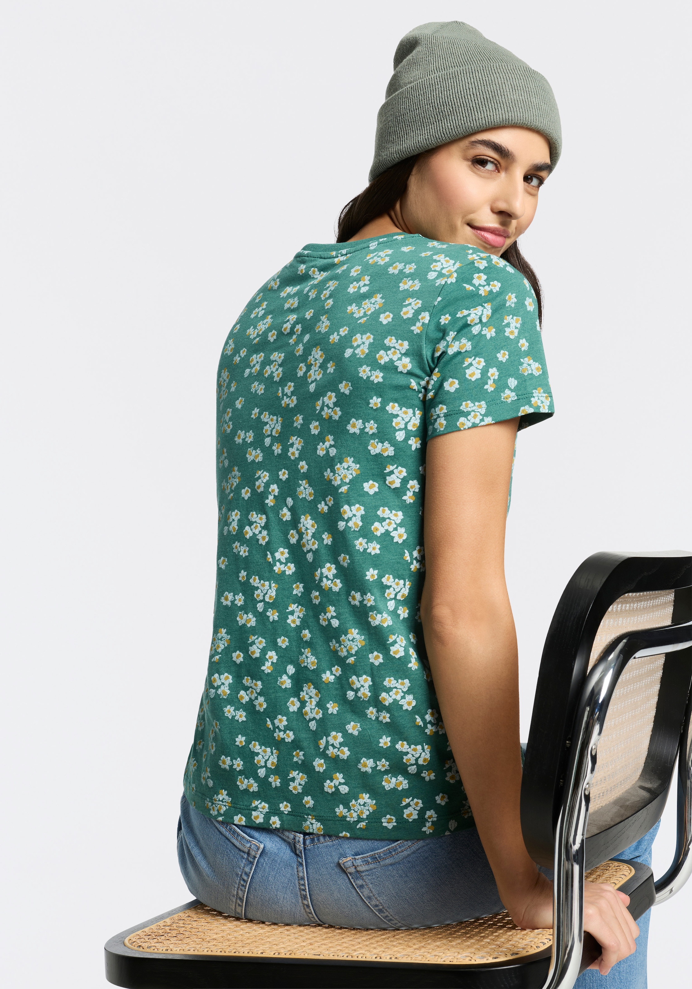 Ragwear T-shirt à manches courtes »MINTTA FLOWER O« mit sommerlichem Print