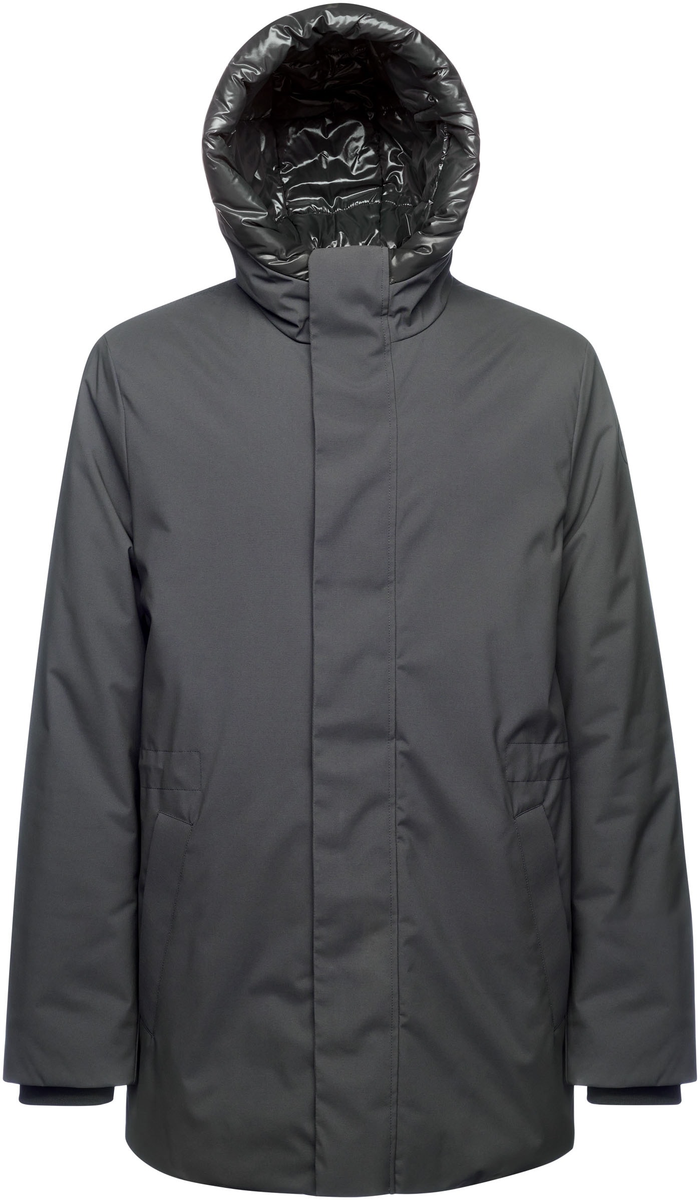 Geox Langjacke »SPHERICA«, mit Kapuze, mit verdecktem Reissverschluss & Druckern, Leistentaschen, Kapuze