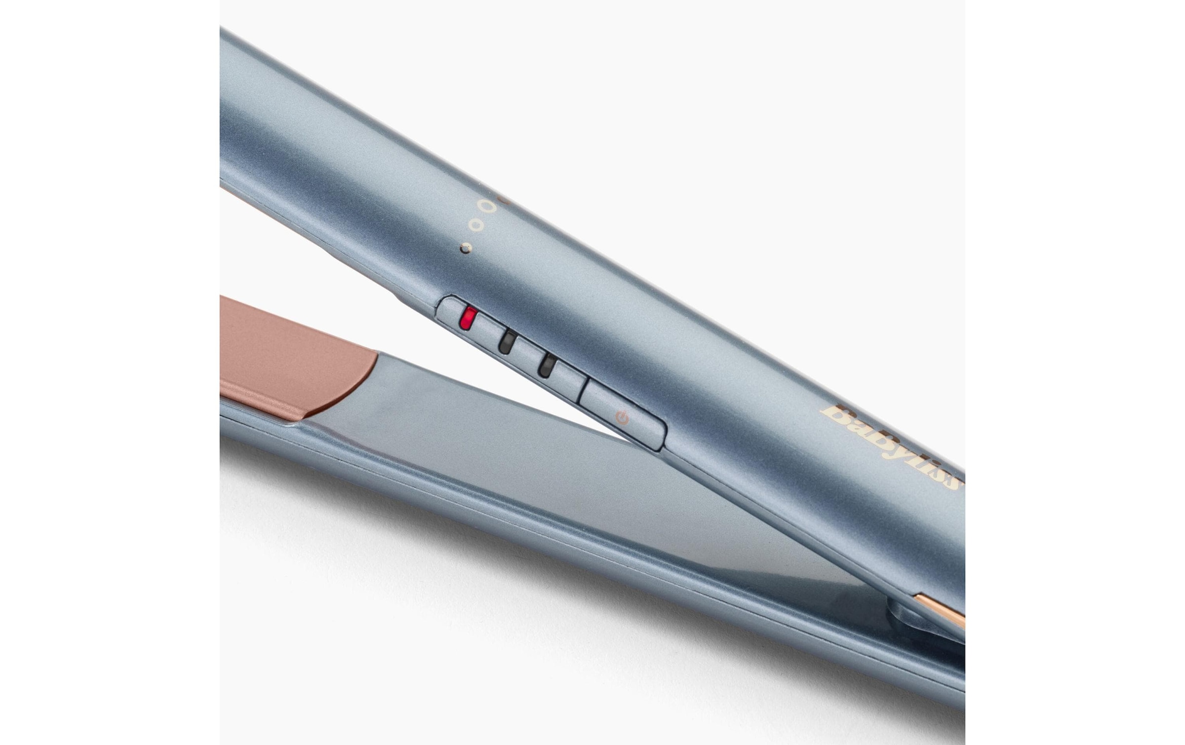 BaByliss Glätteisen »BaByliss Denim Luxe Glätteisen mit Titan-Keramikplatten, ST251PE« 3 Temperaturstufen bis 235 °C, schnelles Aufheizen, 25 mm Platten