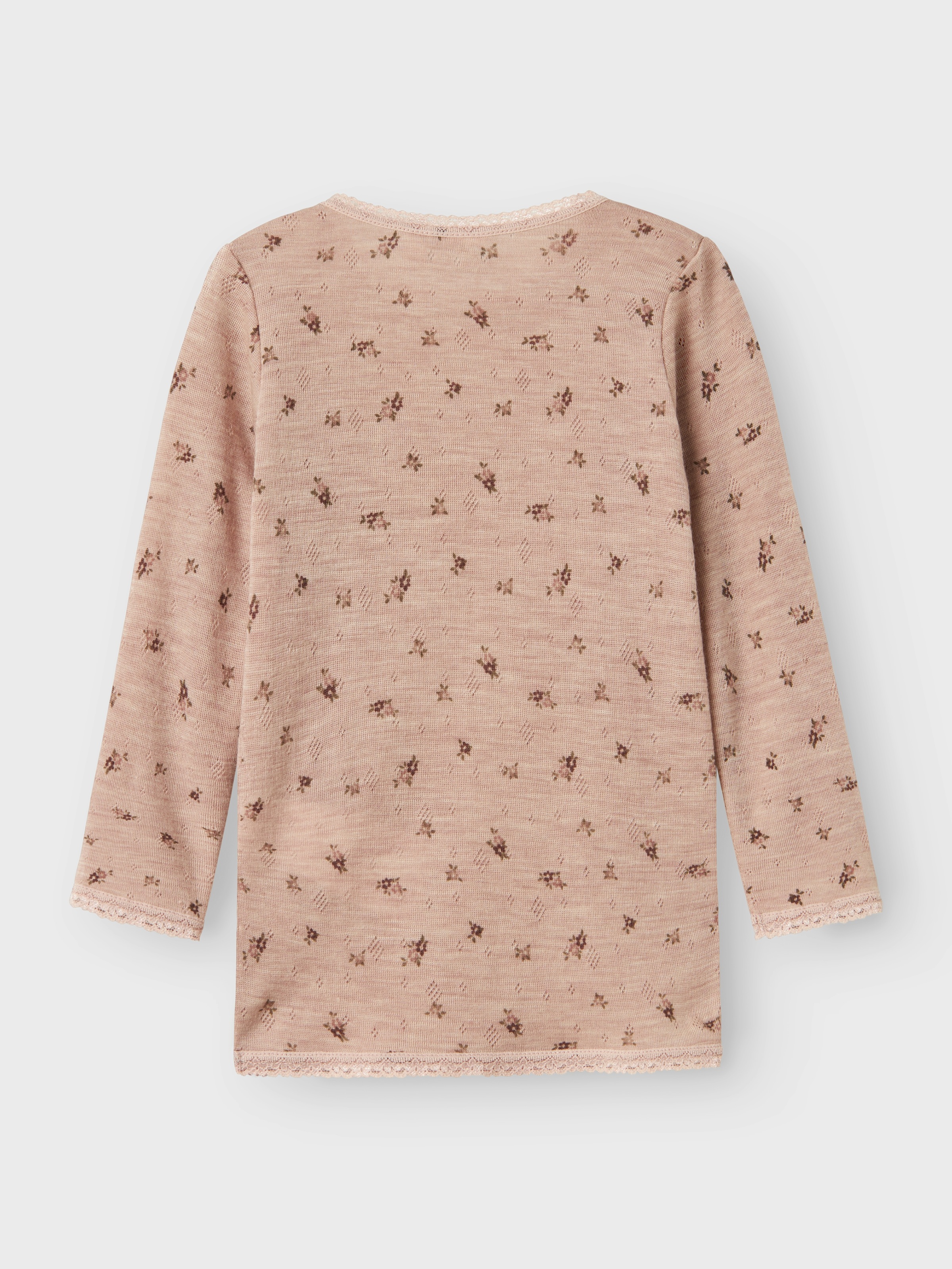 Name It Langarmshirt »NMFWANG WOOL NEEDLE LS TOP NOOS«, aus reiner Merinowolle
