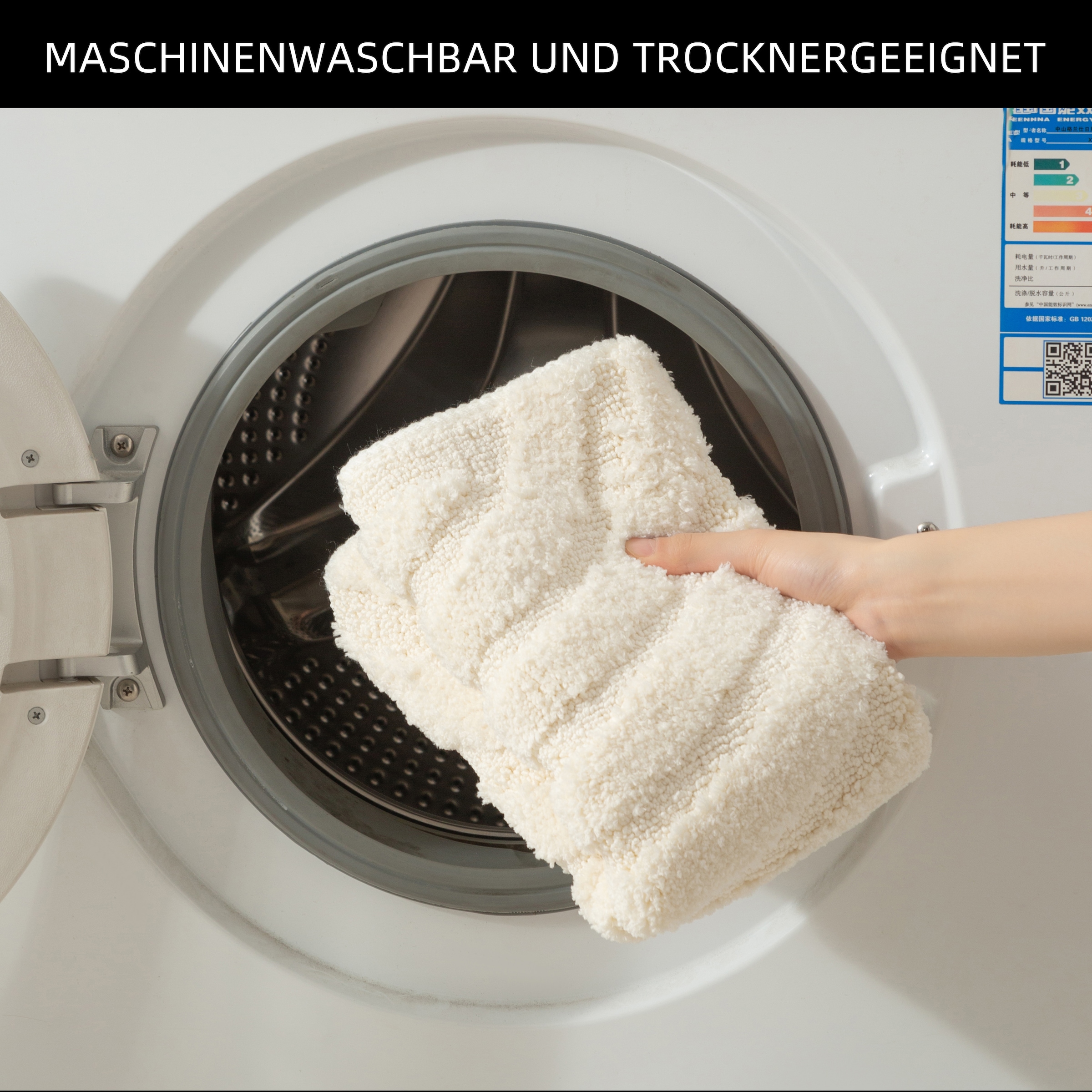 my home Badematte »Epense, Badvorleger, Badezimmer Teppich, Duschvorleger«, fussbodenheizungsgeeignet-schnell trocknend, Badteppich, Uni Farben, Blätter, Hoch-Tief Effekt