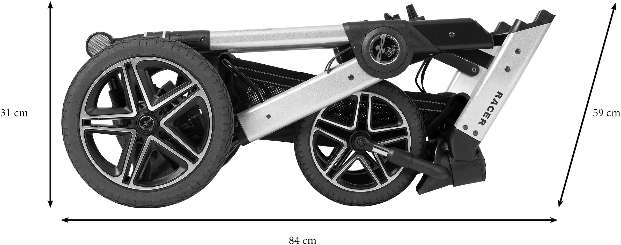 Hartan Kombi-Kinderwagen »Racer GTS - Casual Collection«, 22 kg, mit Kombitasche; Made in Germany