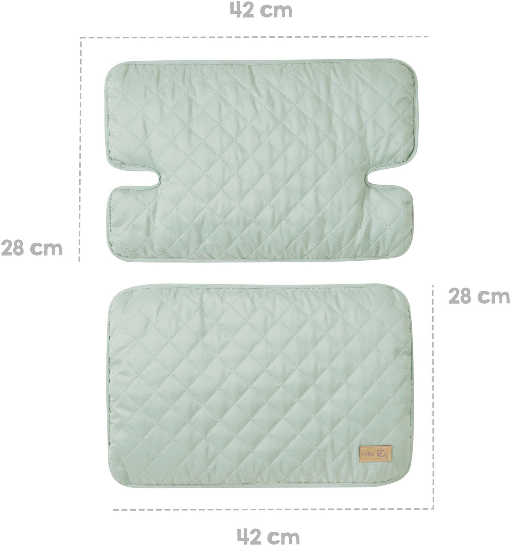roba® Réducteur de siège »Style Frosty green« Set, 2 cuis tlg. passend zu den Hochstühlen 'Nature Up'