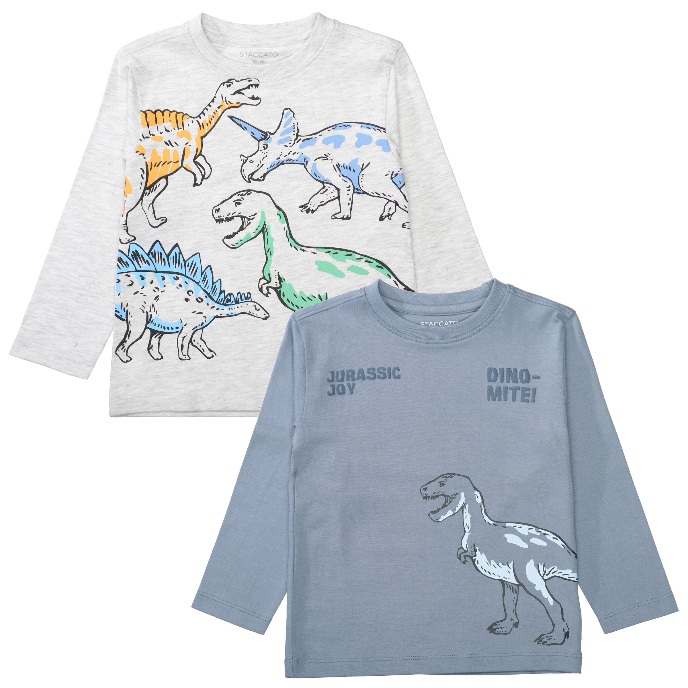 Image of STACCATO Langarmshirt 2er Pack, mit Dino-Prints, für Boys