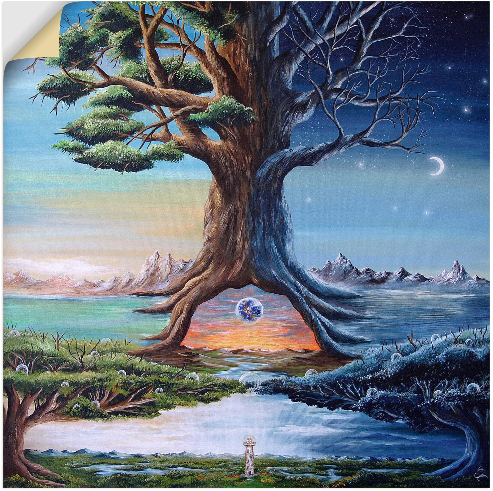 Image of Artland Wandbild »Zwischenträume«, Landschaften, (1 St.), in vielen Grössen & Produktarten - Alubild / Outdoorbild für den Aussenbereich, Leinwandbild, Poster, Wandaufkleber / Wandtattoo auch für Badezimmer geeignet bei Ackermann Versand Schweiz