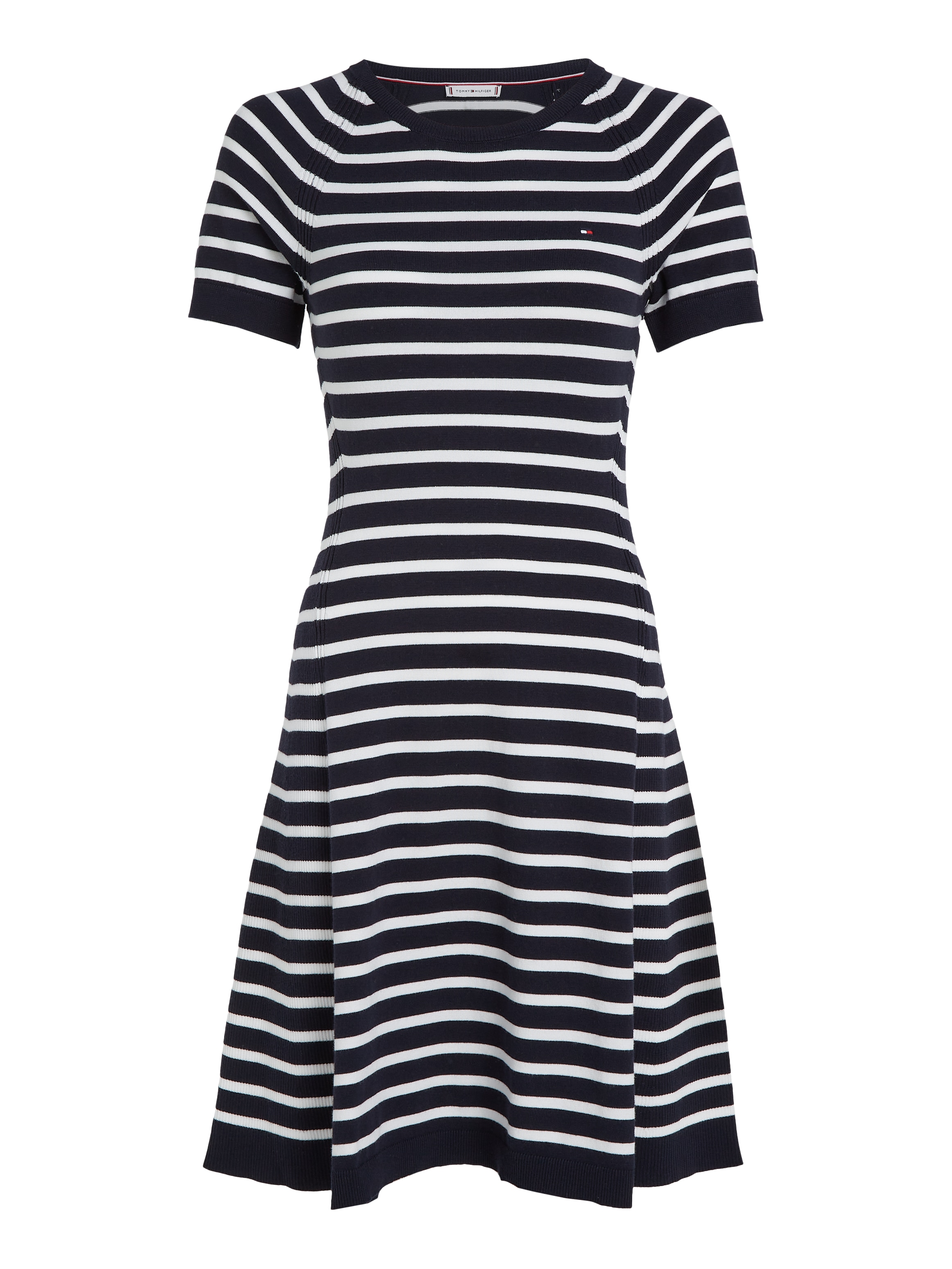 Tommy Hilfiger Jerseykleid »CO JERSEY STITCH F&F DRESS«, mit Logostickerei auf der Brust