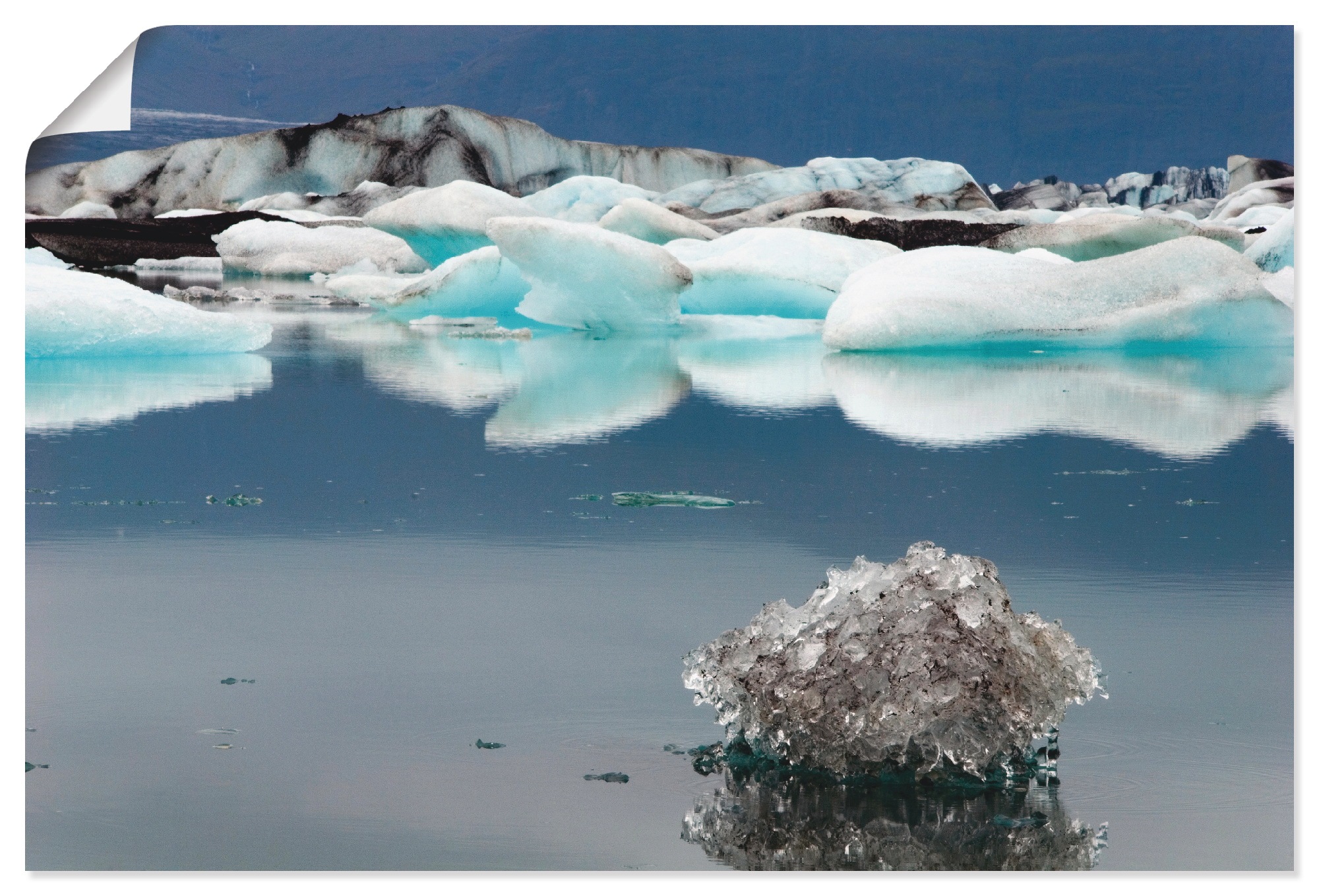 Image of Artland Wandbild »Gletschersee 2«, Gewässer, (1 St.), in vielen Grössen & Produktarten - Alubild / Outdoorbild für den Aussenbereich, Leinwandbild, Poster, Wandaufkleber / Wandtattoo auch für Badezimmer geeignet bei Ackermann Versand Schweiz