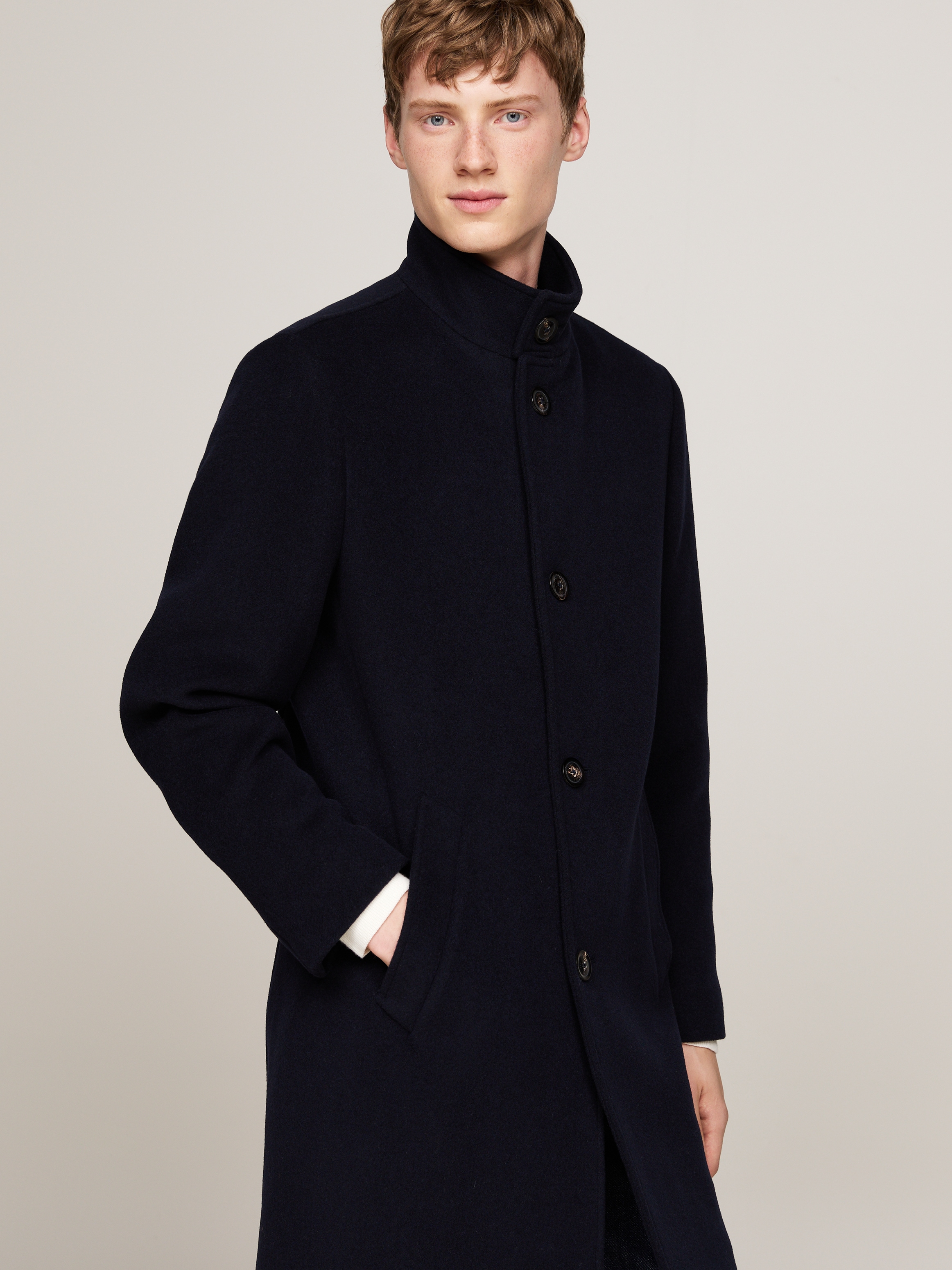 Wollmantel »DC STAND COLLAR WOOL MIX COAT«