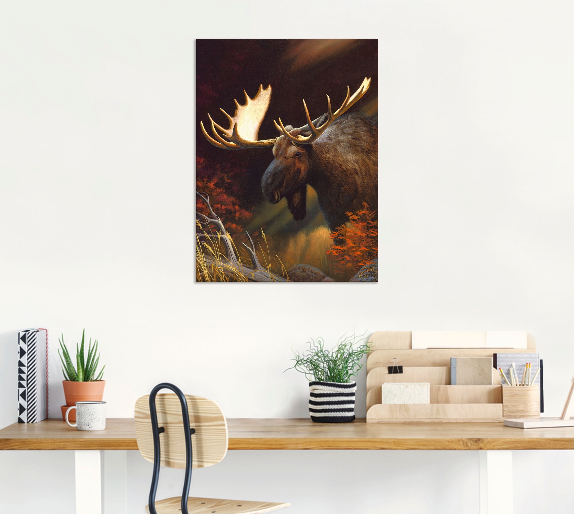 Artland Wandbild »Elch Foto«, Wildtiere, (1 St.), als Alubild, Leinwandbild, Wandaufkleber oder Poster in versch. Grössen