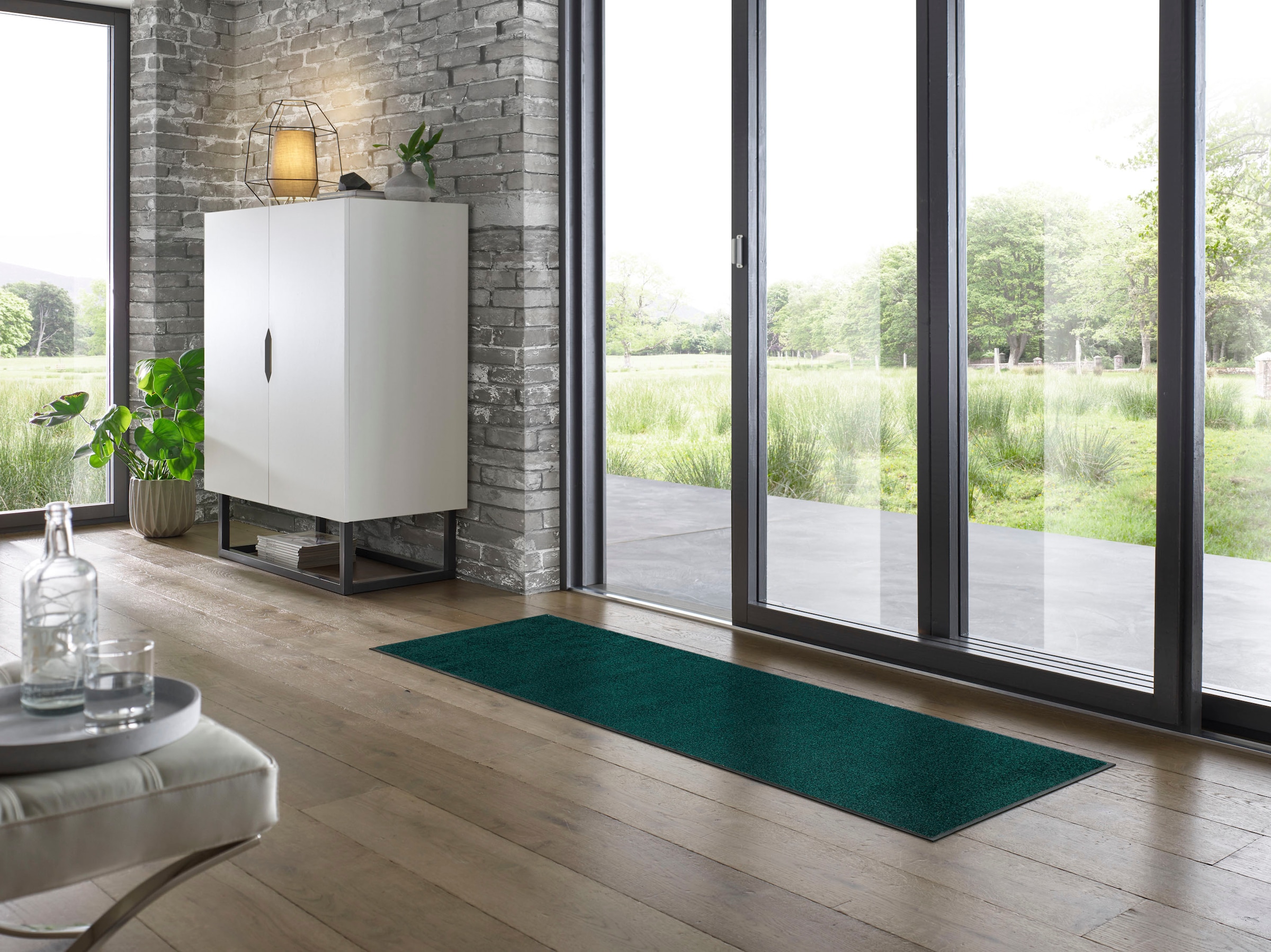 wash+dry by Kleen-Tex Fussmatte »Trend Uni, Schmutzfangmatte, waschbar«, rechteckig, 7 mm Höhe, rutschhemmend, In- und Outdoor geeignet, auch als Läufer erhältlich
