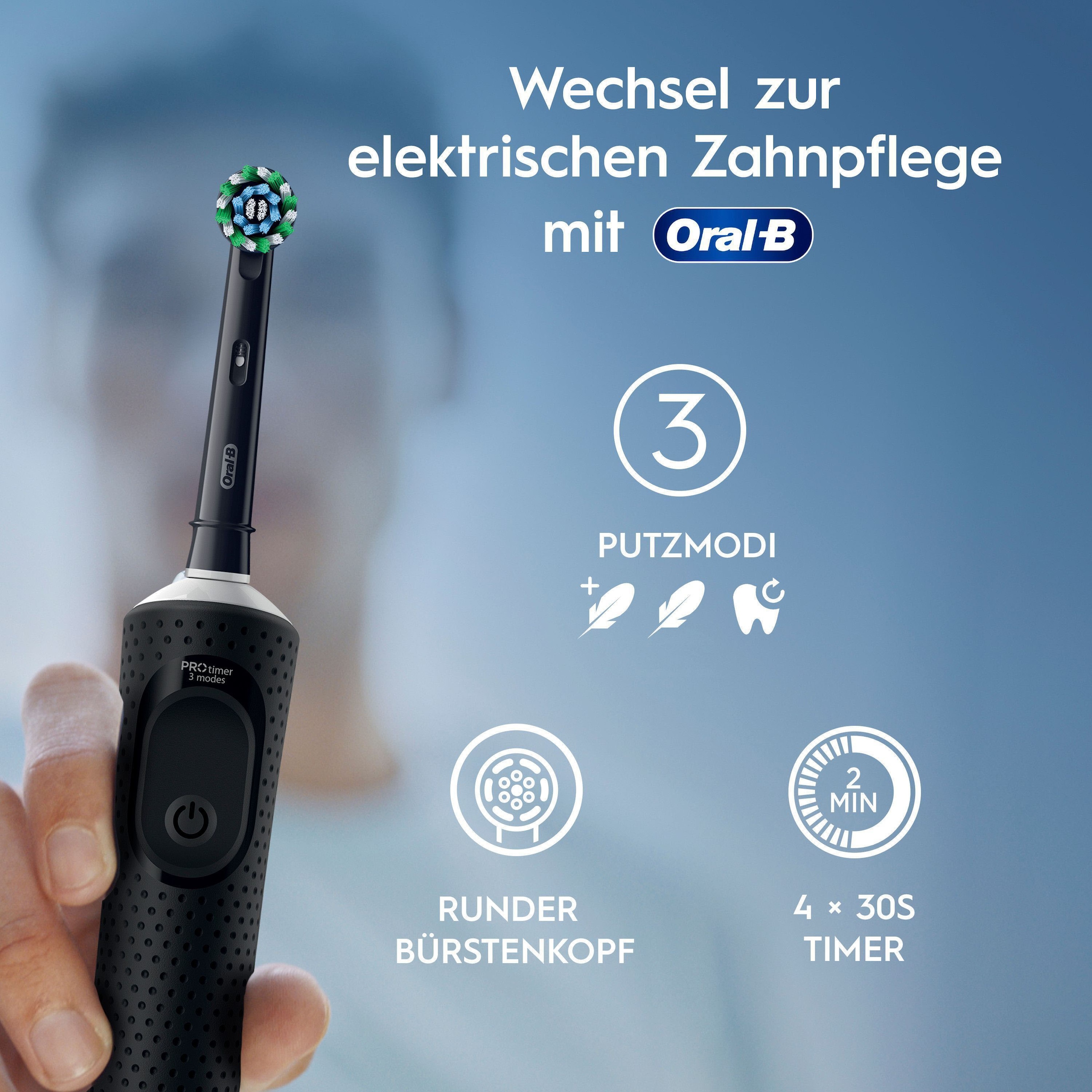 Oral-B Brosse à dents électrique »Oral-B Pro Vitality« 1 cuis Aufsteckbürsten 1 brosse à clipser