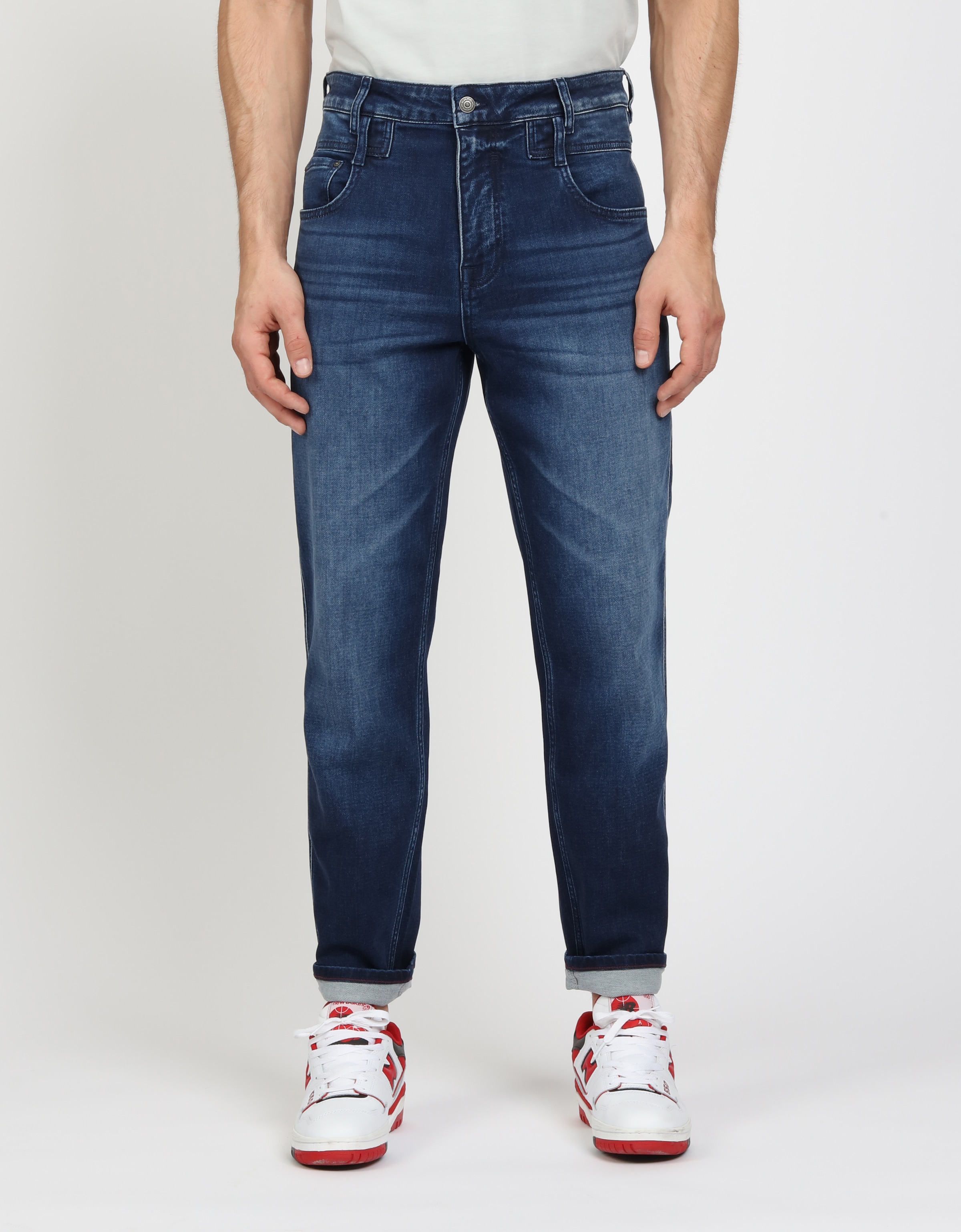 Image of GANG Relax-fit-Jeans "94MARCO" im Jogger Style mit charakteristischem Doppelbunddetail