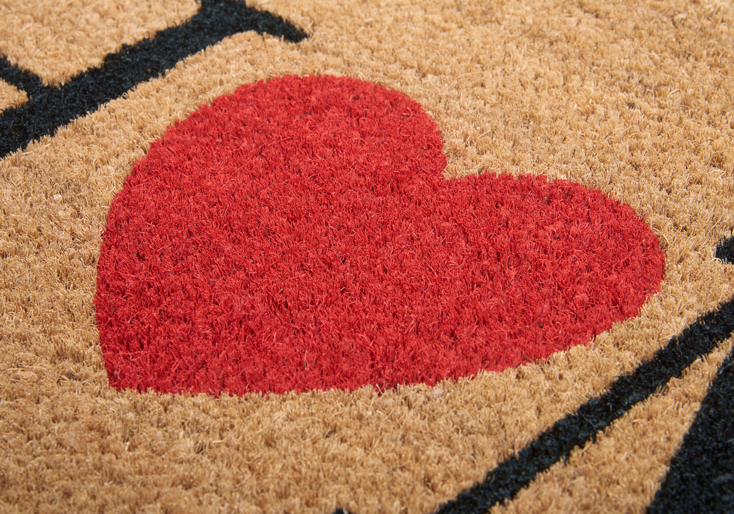 HANSE Home Fussmatte »Mix Mats Kokos Home With Heart, Türmatte«, rechteckig, 15 mm Höhe, Kokos, Schmutzfangmatte, Outdoor, Rutschfest, Innen, Kokosmatte, Flur