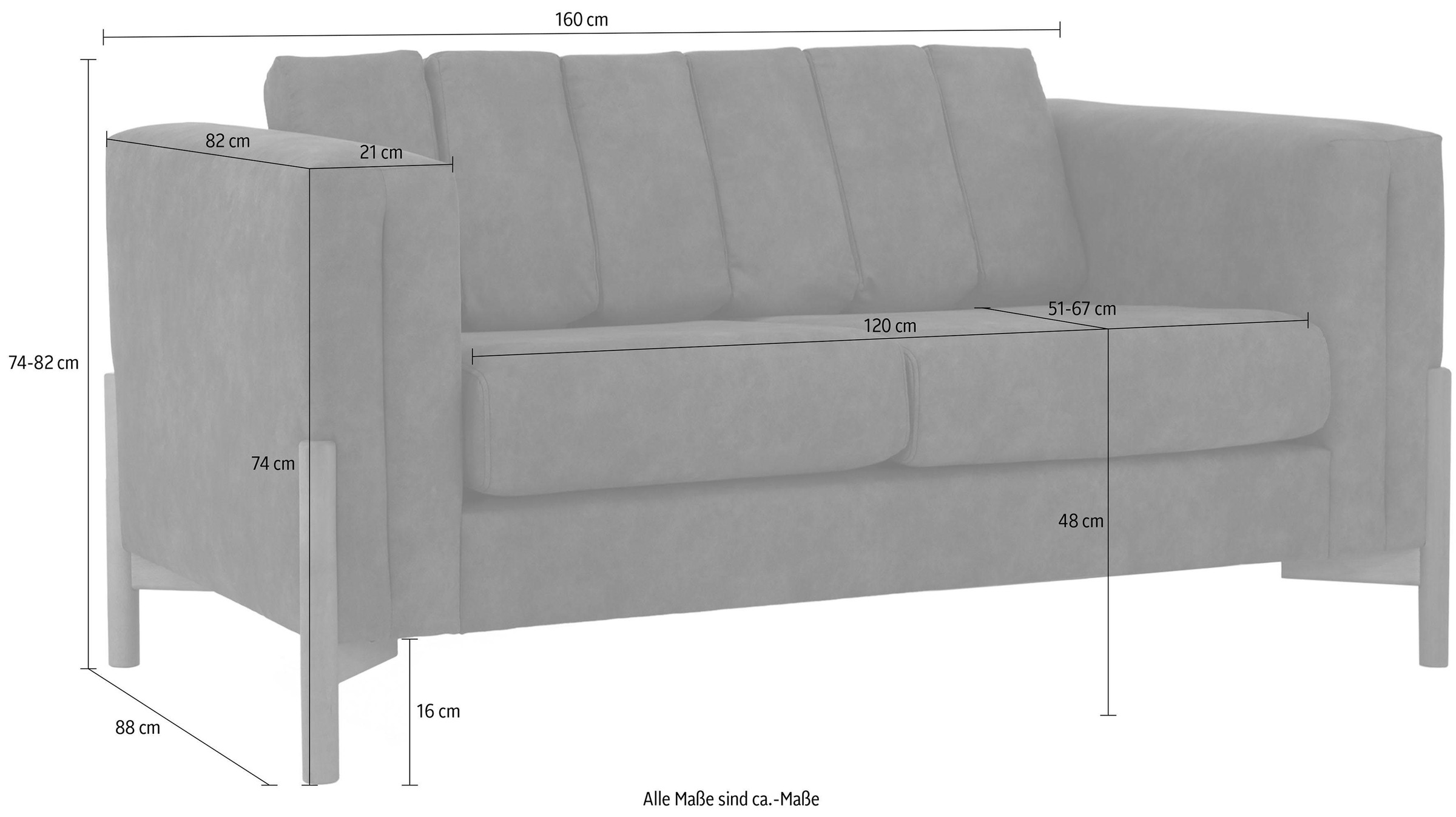Home affaire 2-Sitzer »Haki«