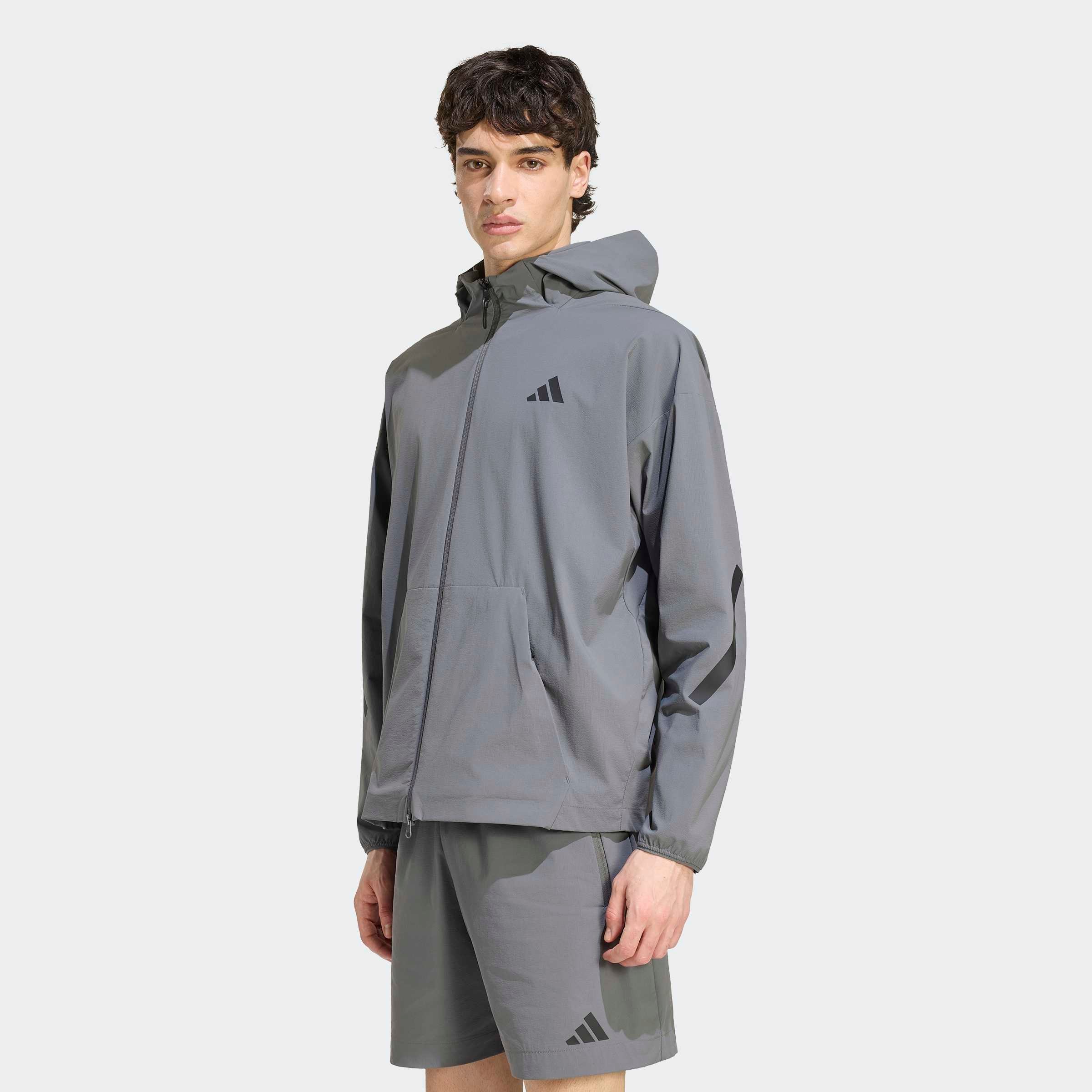 Image of adidas Sportswear Kapuzensweatshirt "ADIDAS Z.N.E. WOVEN TRACK", mit Reissverschluss, im sportlichen Stil