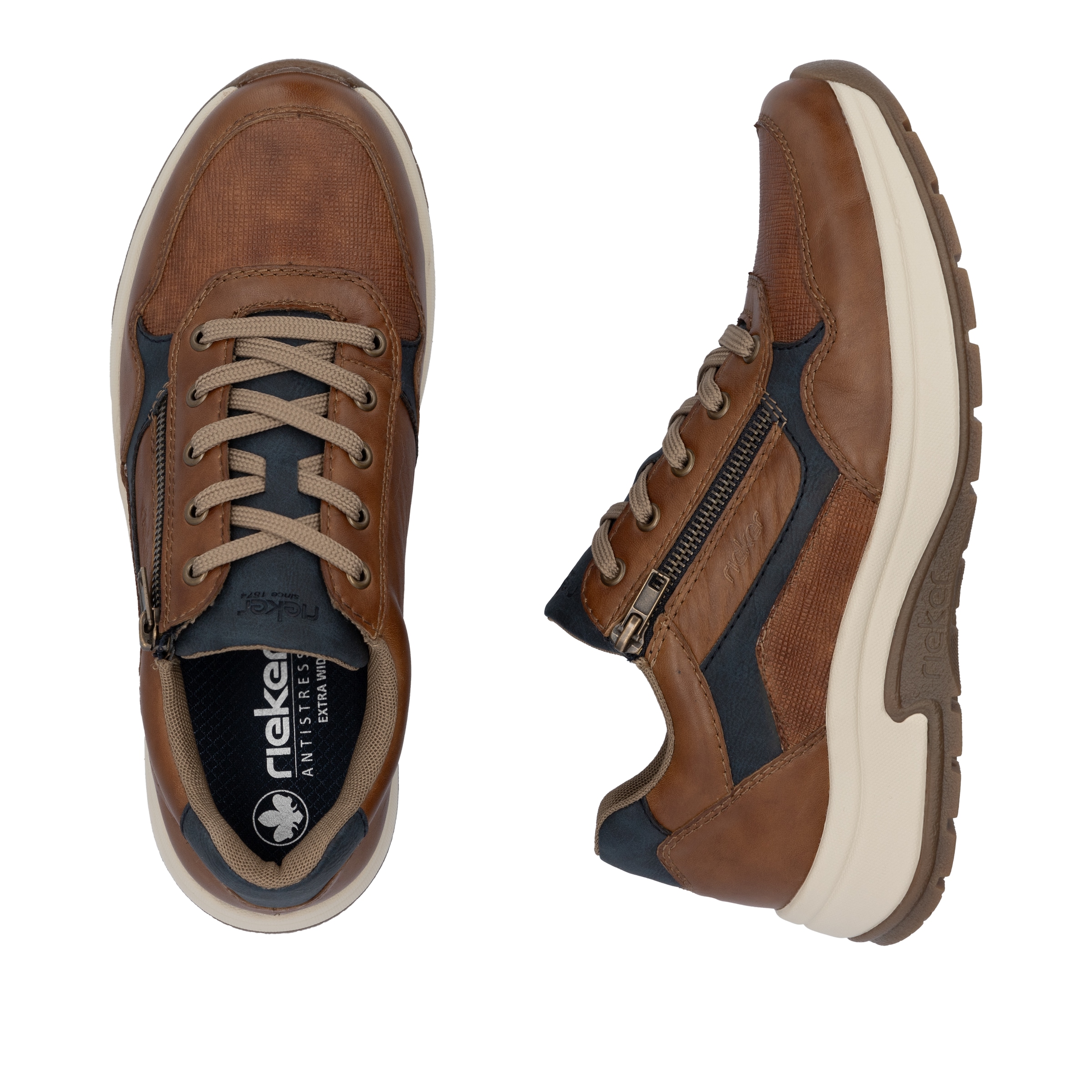 Rieker Sneaker  , Halbschuh, Freizeitschuh, Schnürschuh in bequemer Form
