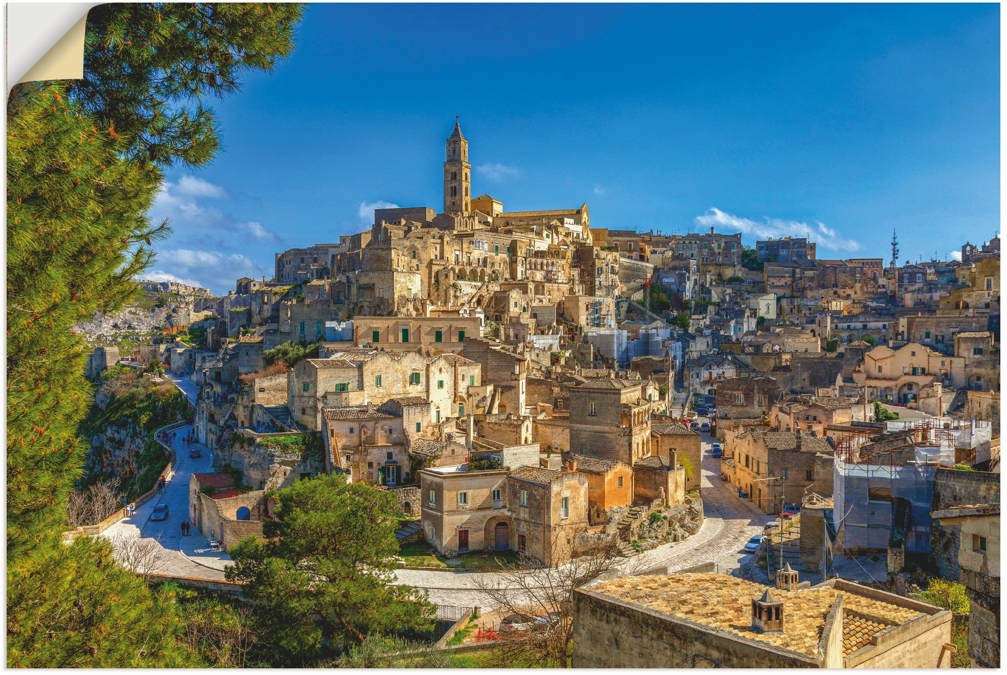Image of Artland Wandbild »Historische Altstadt von Matera Italien«, Italien, (1 St.), in vielen Grössen & Produktarten - Alubild / Outdoorbild für den Aussenbereich, Leinwandbild, Poster, Wandaufkleber / Wandtattoo auch für Badezimmer geeignet bei Ackermann Versa