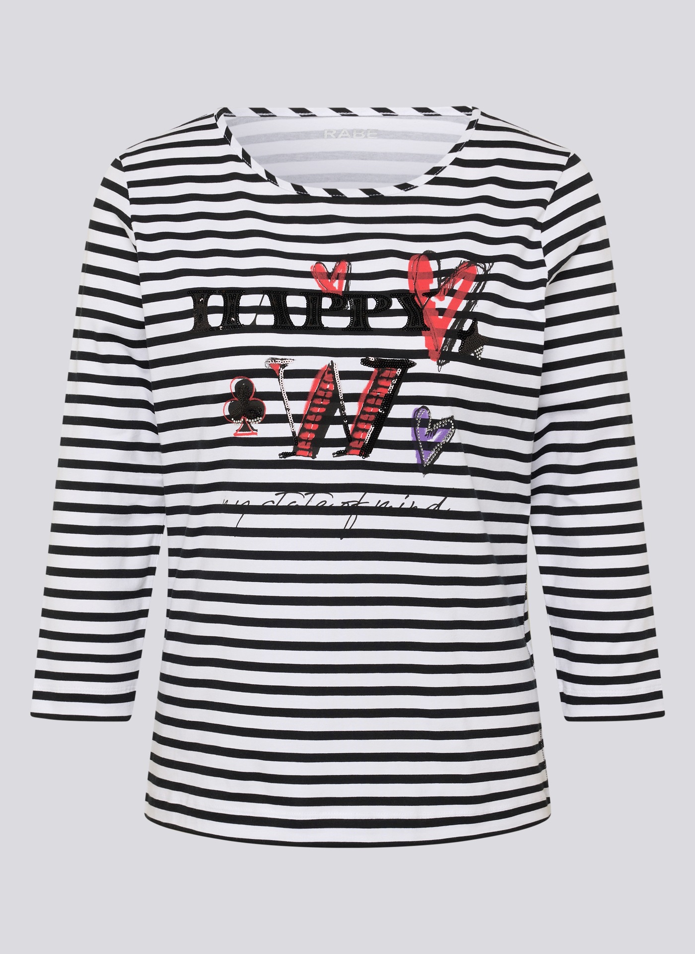 Rabe 3/4-Arm-Shirt mit Schriftzug