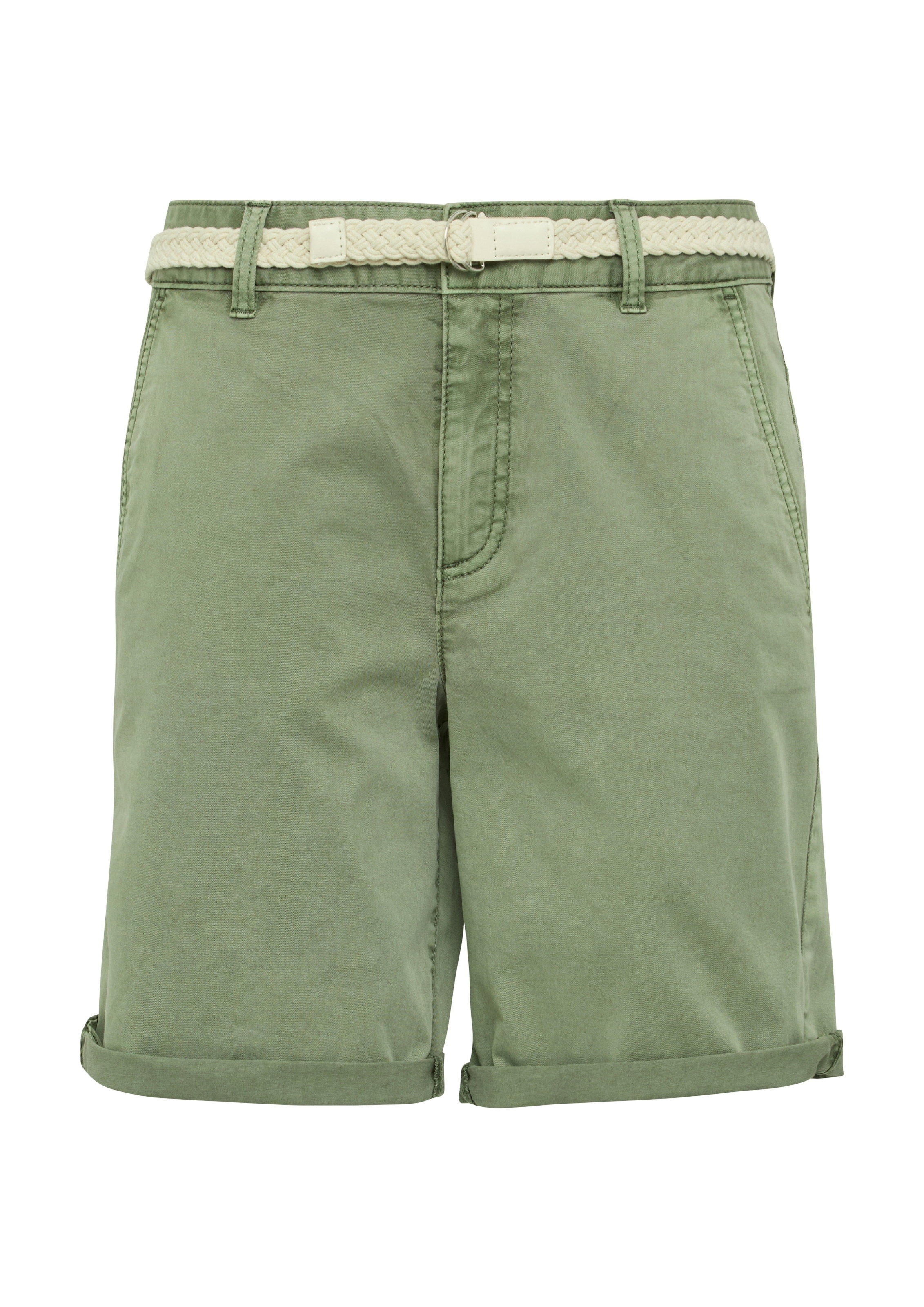 s.Oliver Short en chino  pantalon d’été avec ceinture tressée