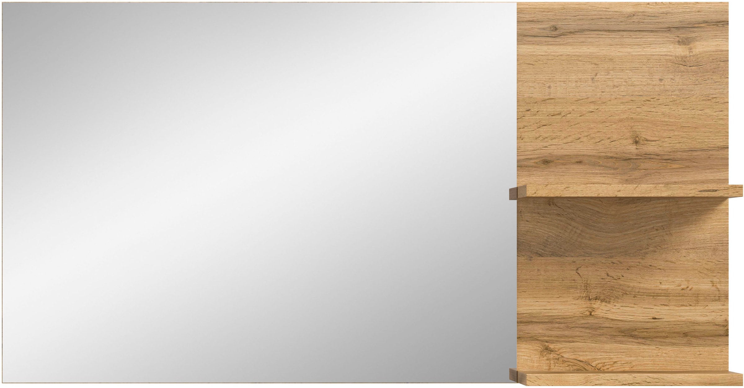 GOODproduct Spiegel »MAMBO II, Breite 99cm, 2 Ablageböden, grosse Spiegelfläche« Garderobenspiegel, Flur, Diele, Spiegel mit Ablage, Spiegelpaneel