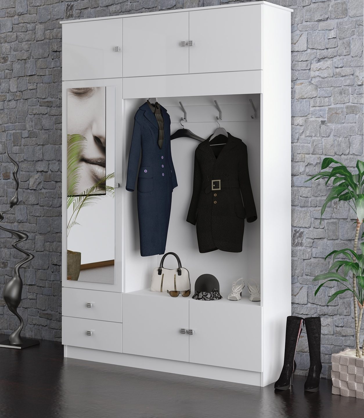 borchardt Möbel Garderobenschrank »Kompakta«, Höhe 202 cm jetzt kaufen | Garderobenschränke