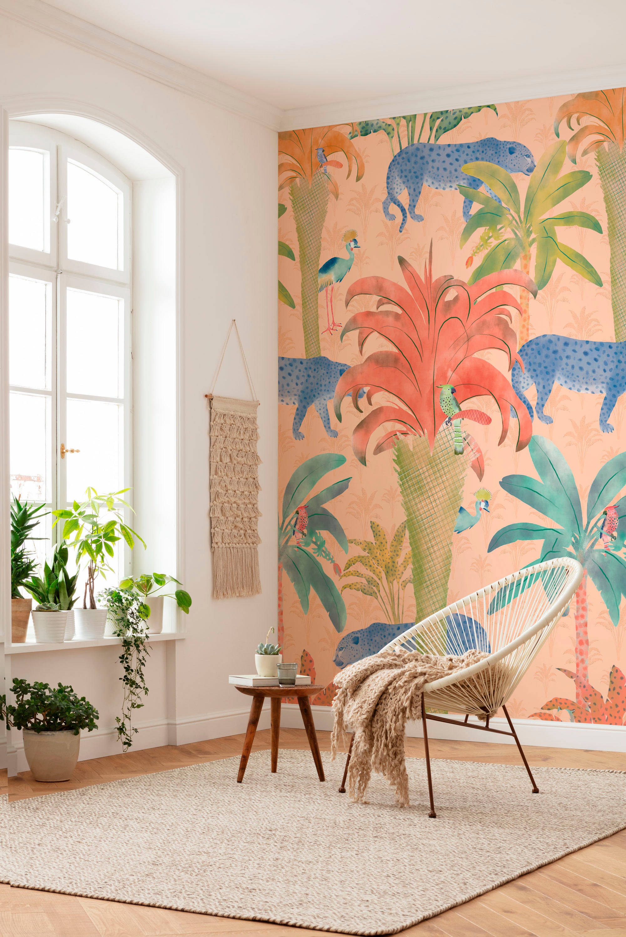 Komar Fototapete »Digitaldruck Vlies - Safari Pattern - Grösse 300 x 250 cm«, bedruckt, Wohnzimmer, Schlafzimmer