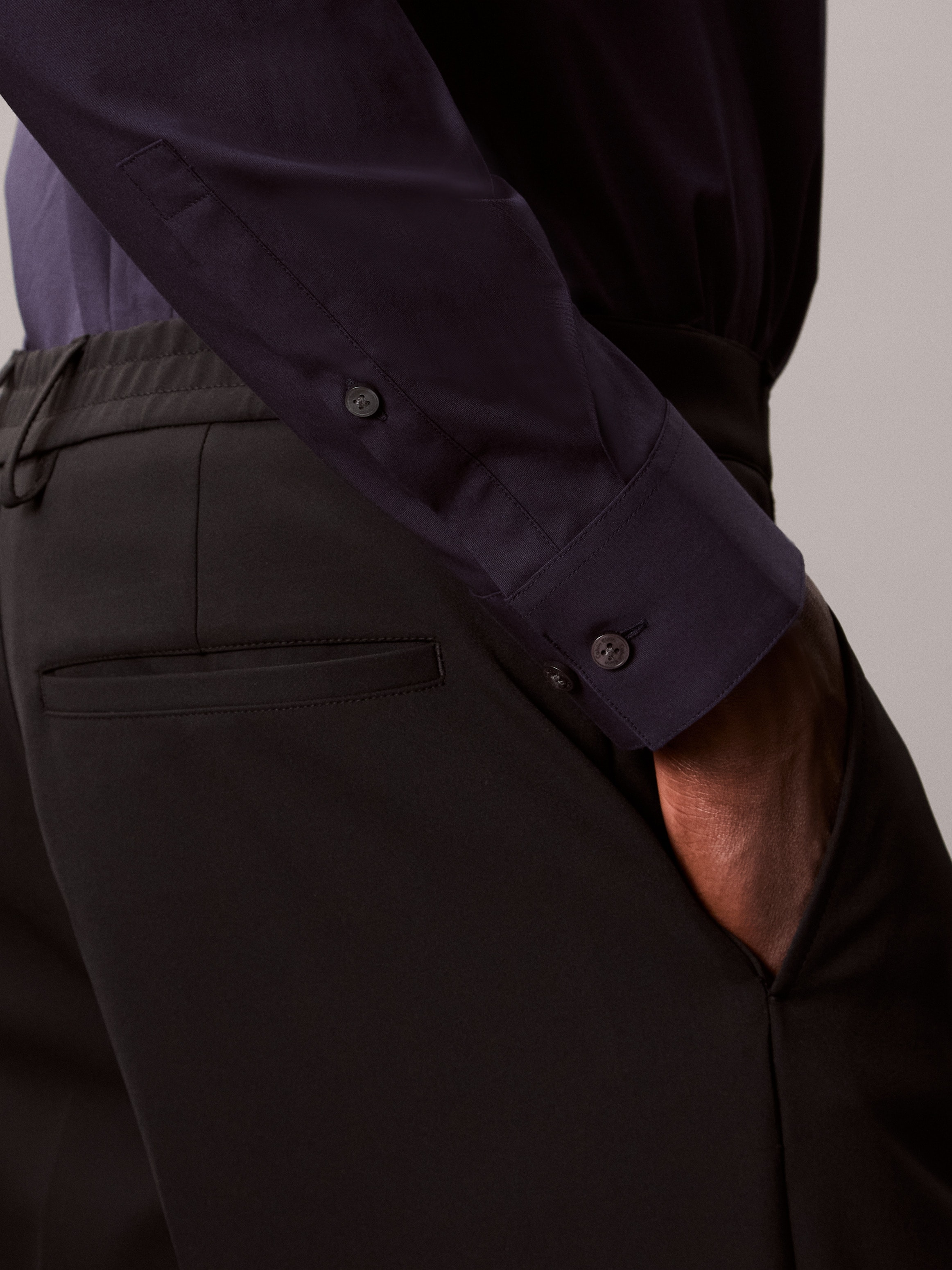 Calvin Klein Businesshemd »SLIM ESNTL POPLIN NOS STR SLD«, Mit Monogramm-Stickerei