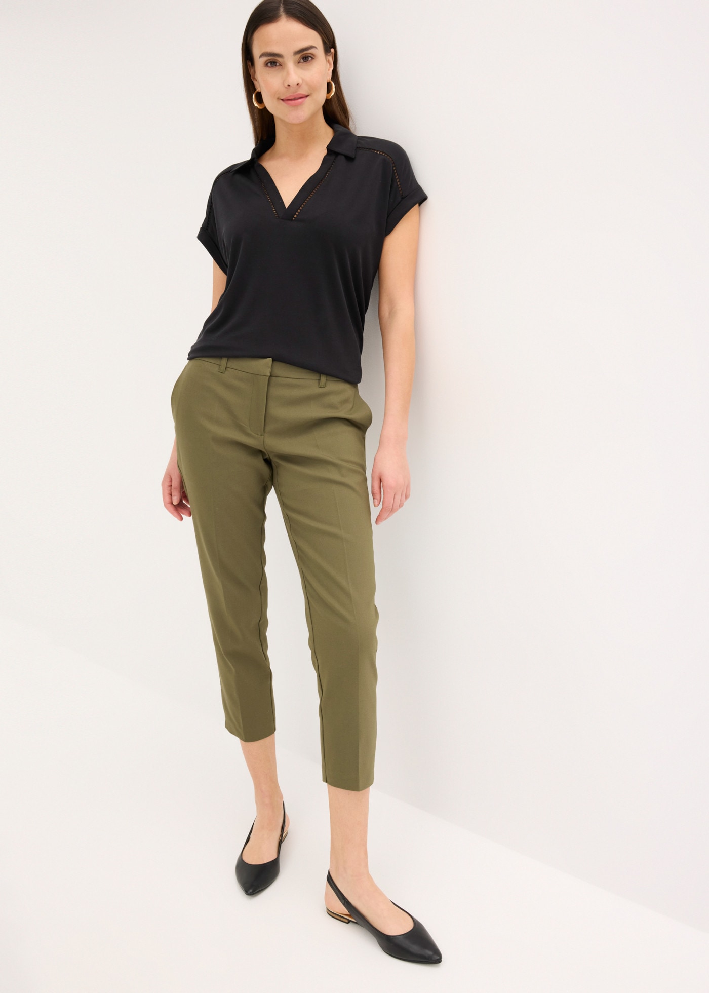 bonprix Pantalon 7/8  elegante 7/8-Länge, feminin geschnitten, Regular Fit
