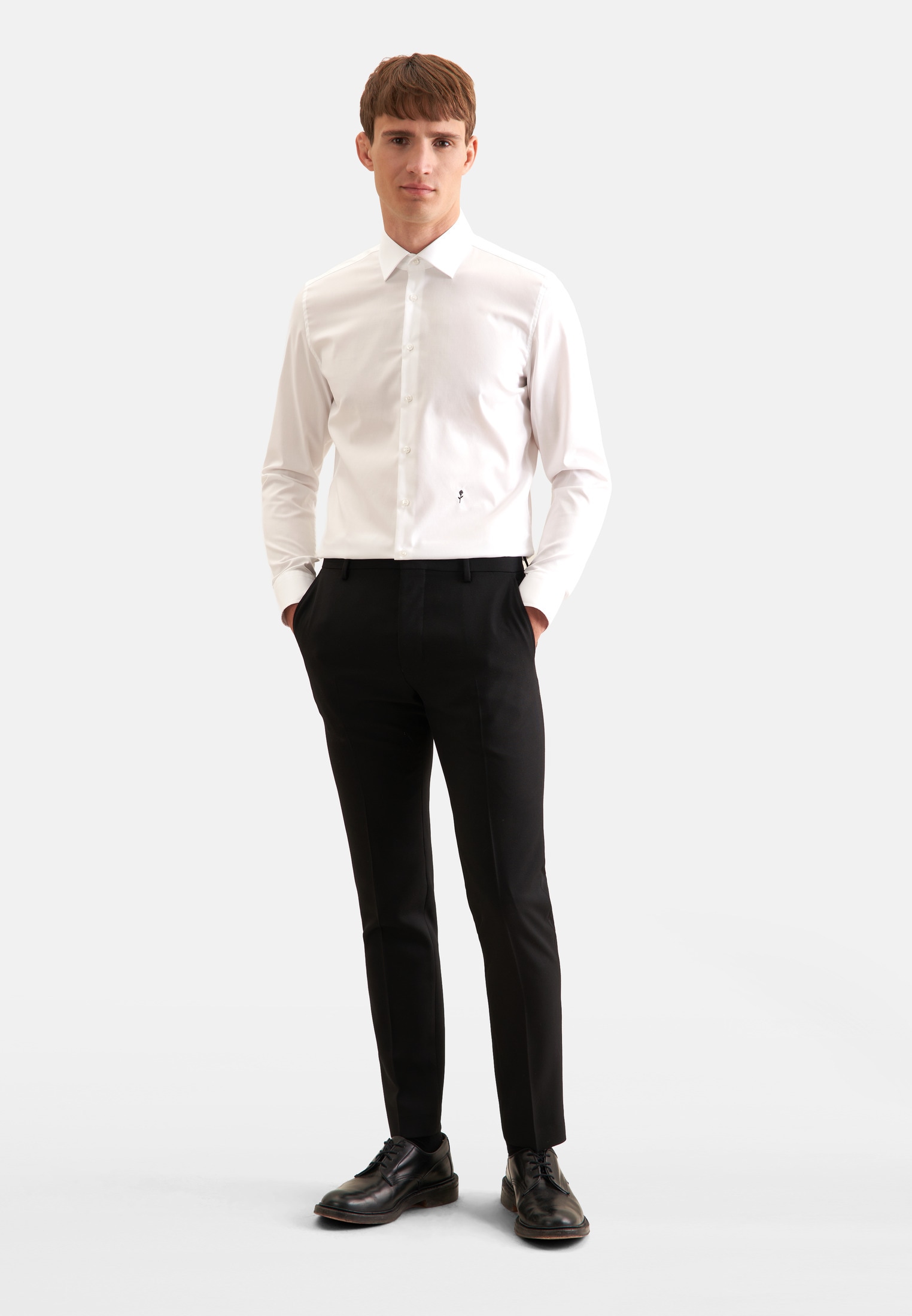 seidensticker Chemise d'affaires »Schwarze Rose« col Kent 1/1 slim uni