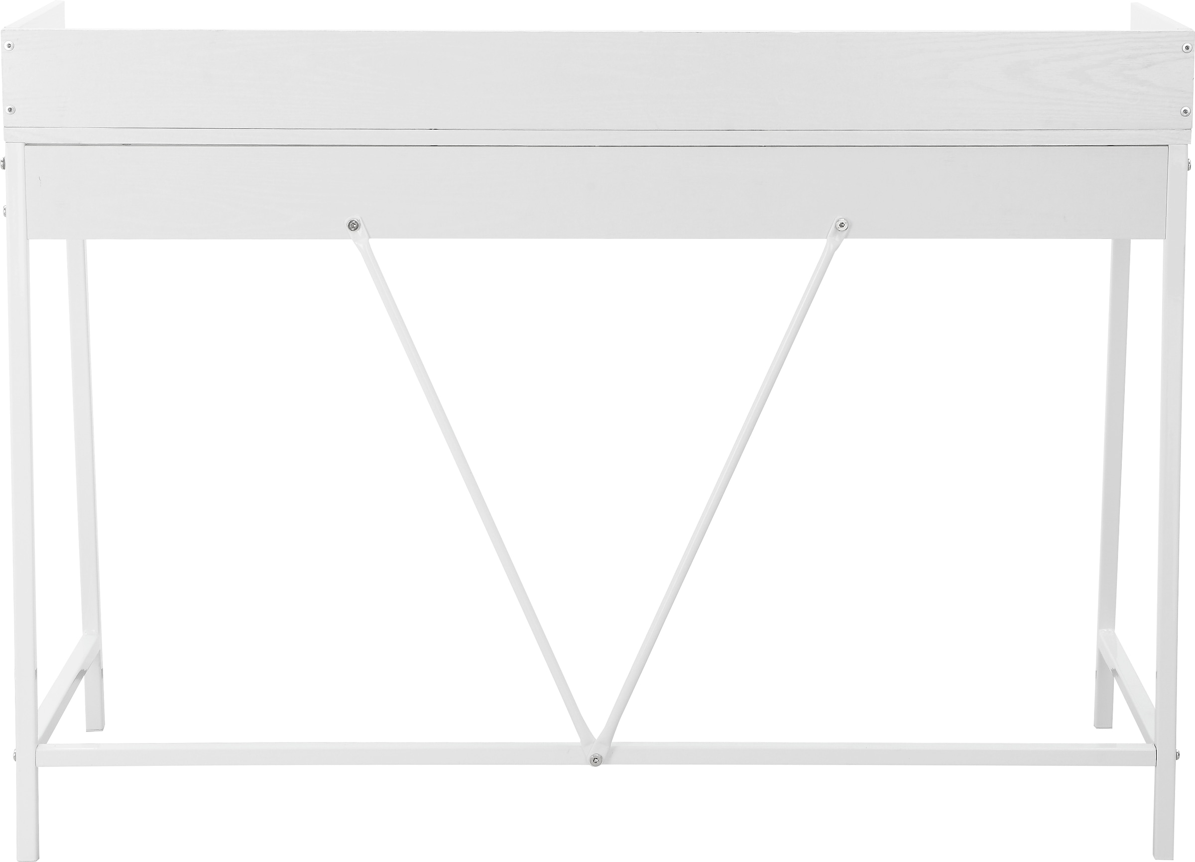 INOSIGN Schreibtisch »Jullian«, (1 St.), weisses Gestell aus Metall, Breite 120 cm