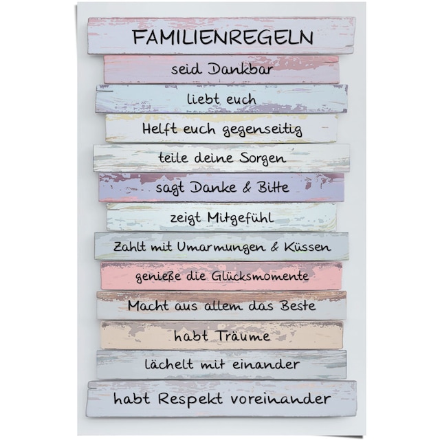 Reinders! Poster »Familienregeln«, (1 St.) kaufen