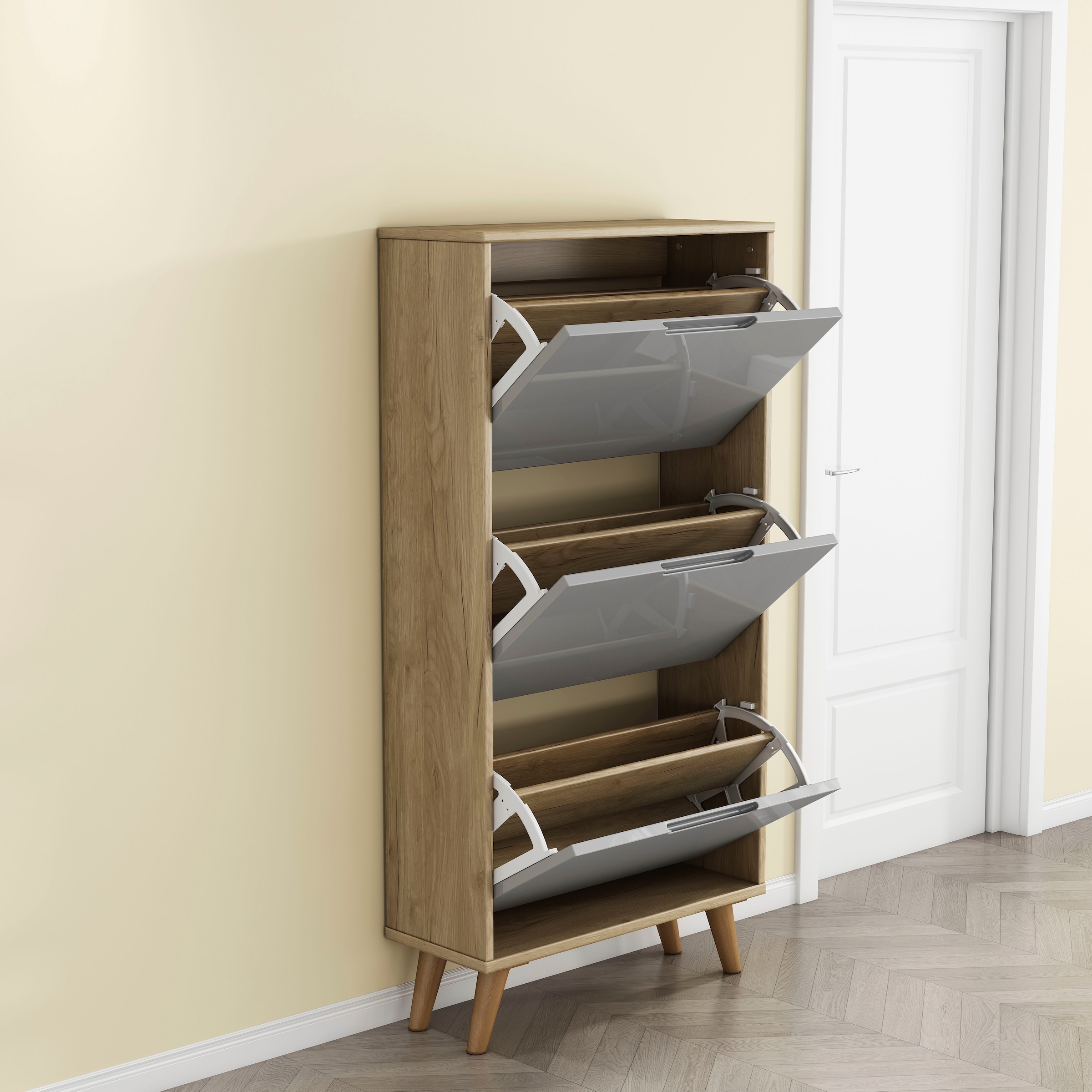 GOODproduct Schuhschrank »Lund« FSC-zertifiziertem Holz, ABS-Kanten, Breite 62 cm