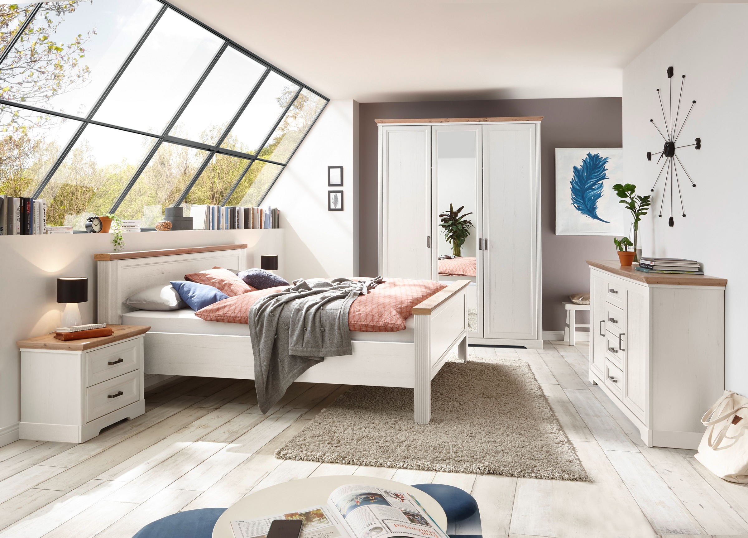 Schlafkontor Kleiderschrank »Jasmin II«, im Landhausstil