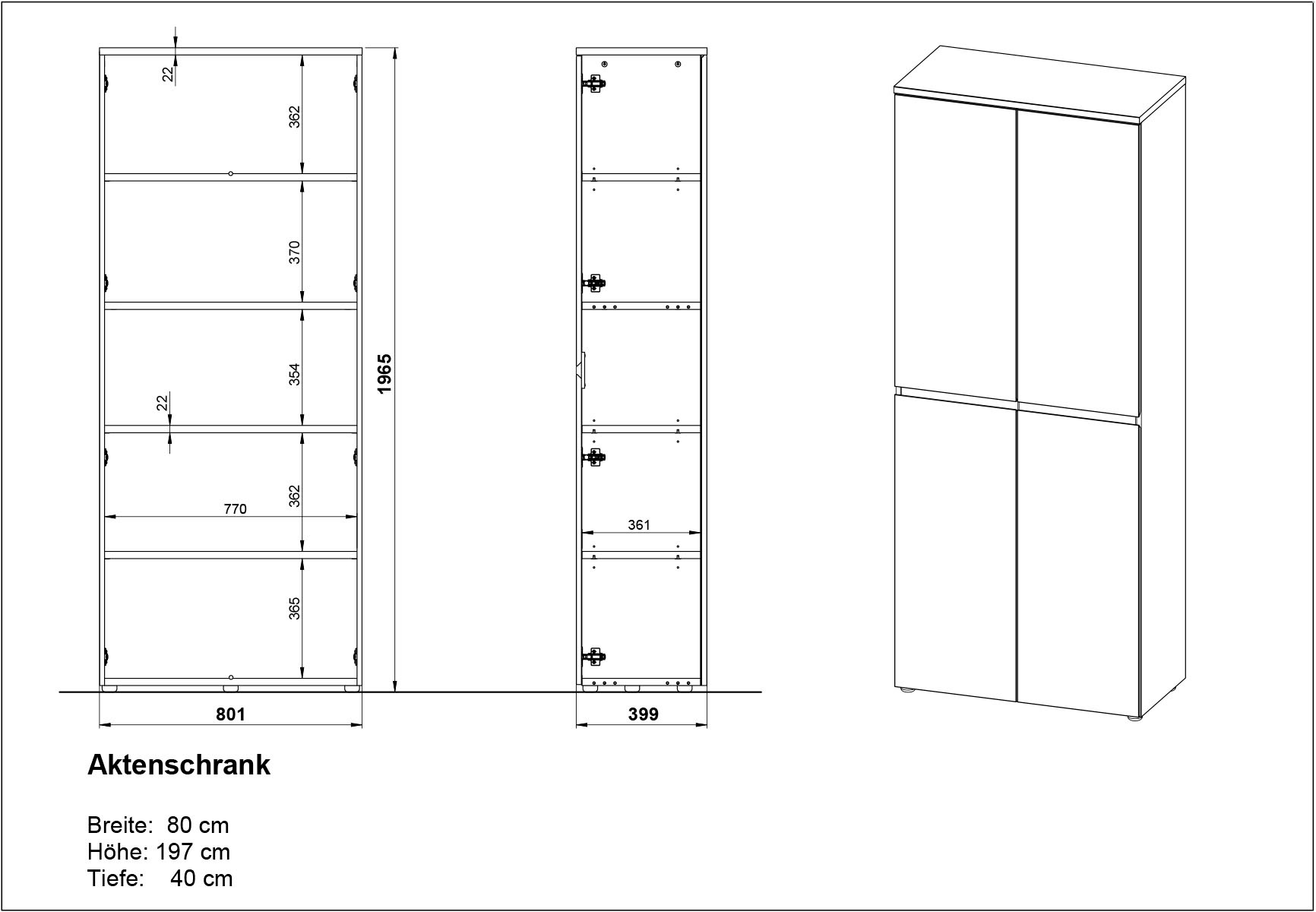 GERMANIA Büro-Set »Lissabon«, (Set, 6 tlg.)