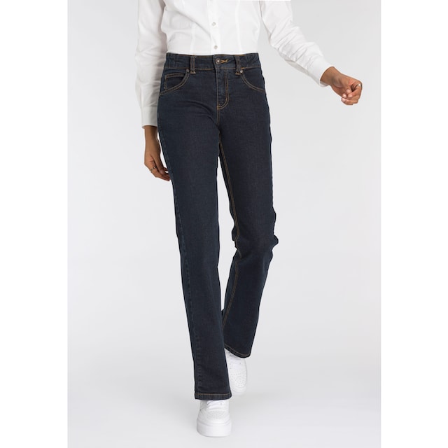 ♕ Arizona Bootcut-Jeans »Bund mit seitlichem Gummizugeinsatz«, High Waist  versandkostenfrei kaufen