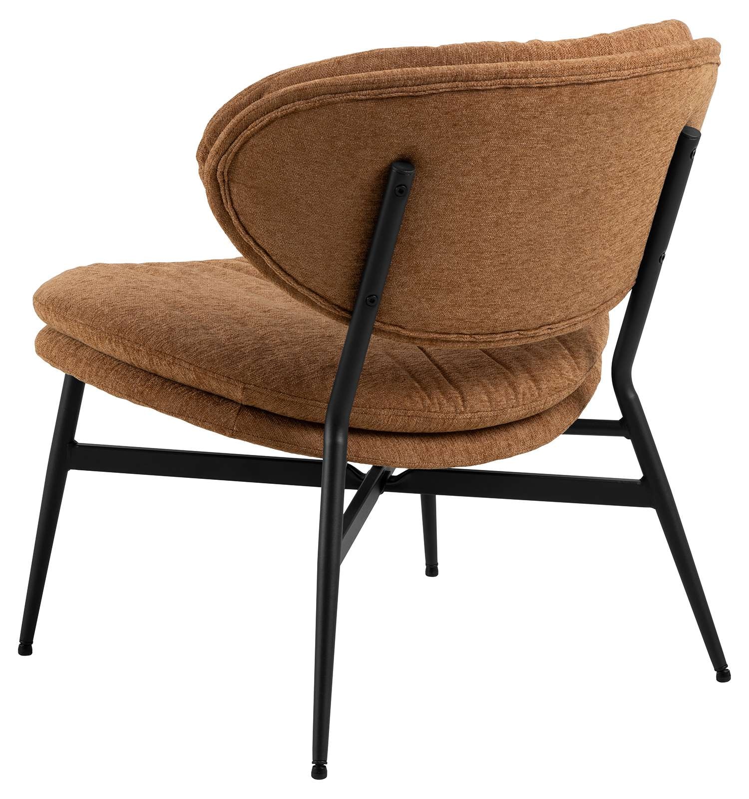ACTONA GROUP Loungesessel »Burma« Terracotta Stoff, schwarze Stahlbeine, Sitzhöhe: 43 cm