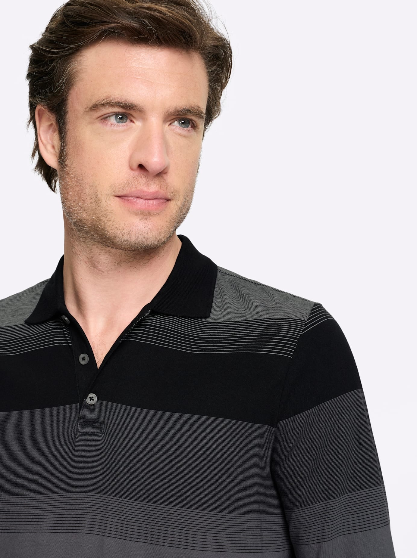 Marco Donati Polo à manches longues »Langarm-Shirt« 1