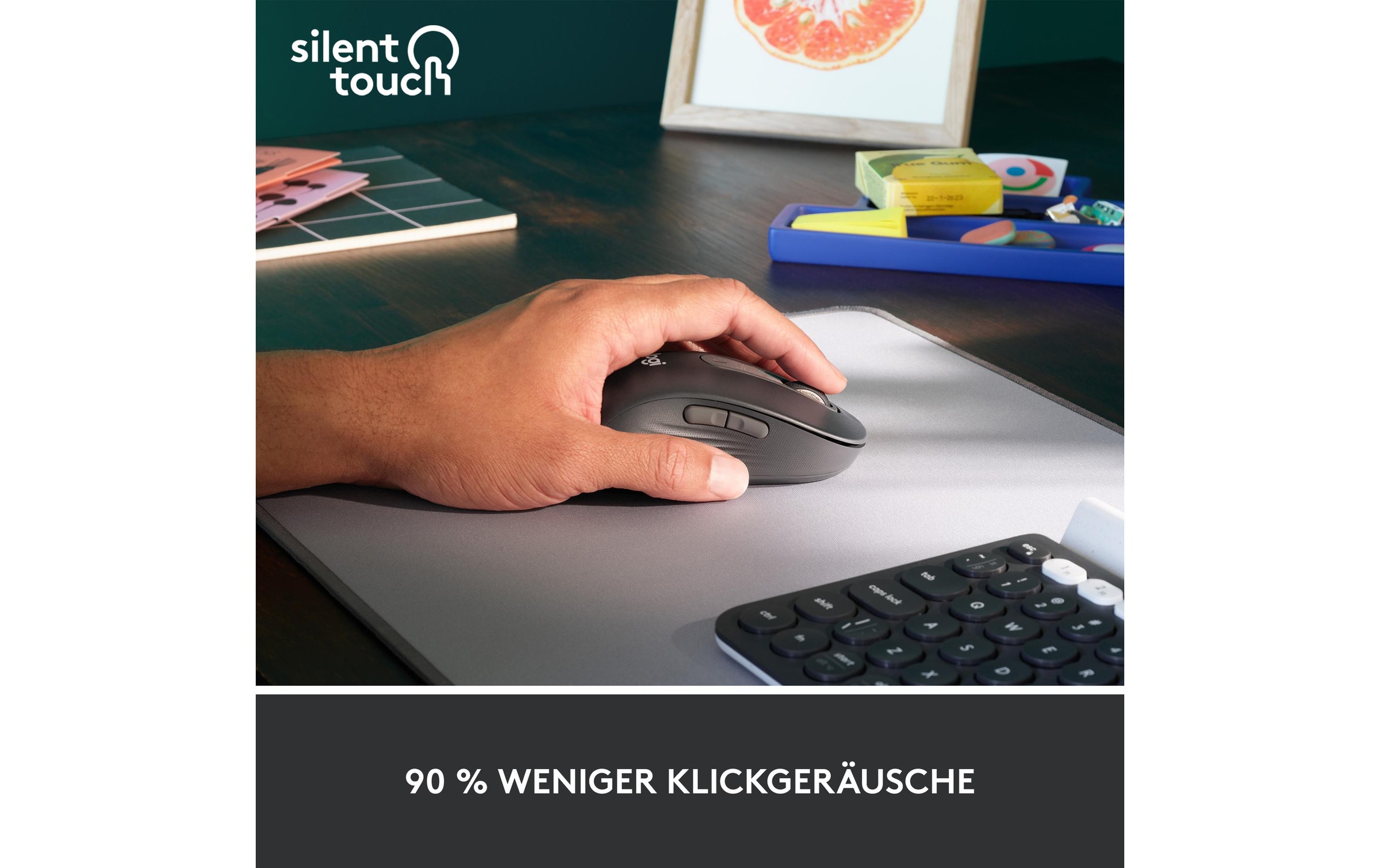 Logitech Maus »Signature M650 L left Graphite«, kabellos
