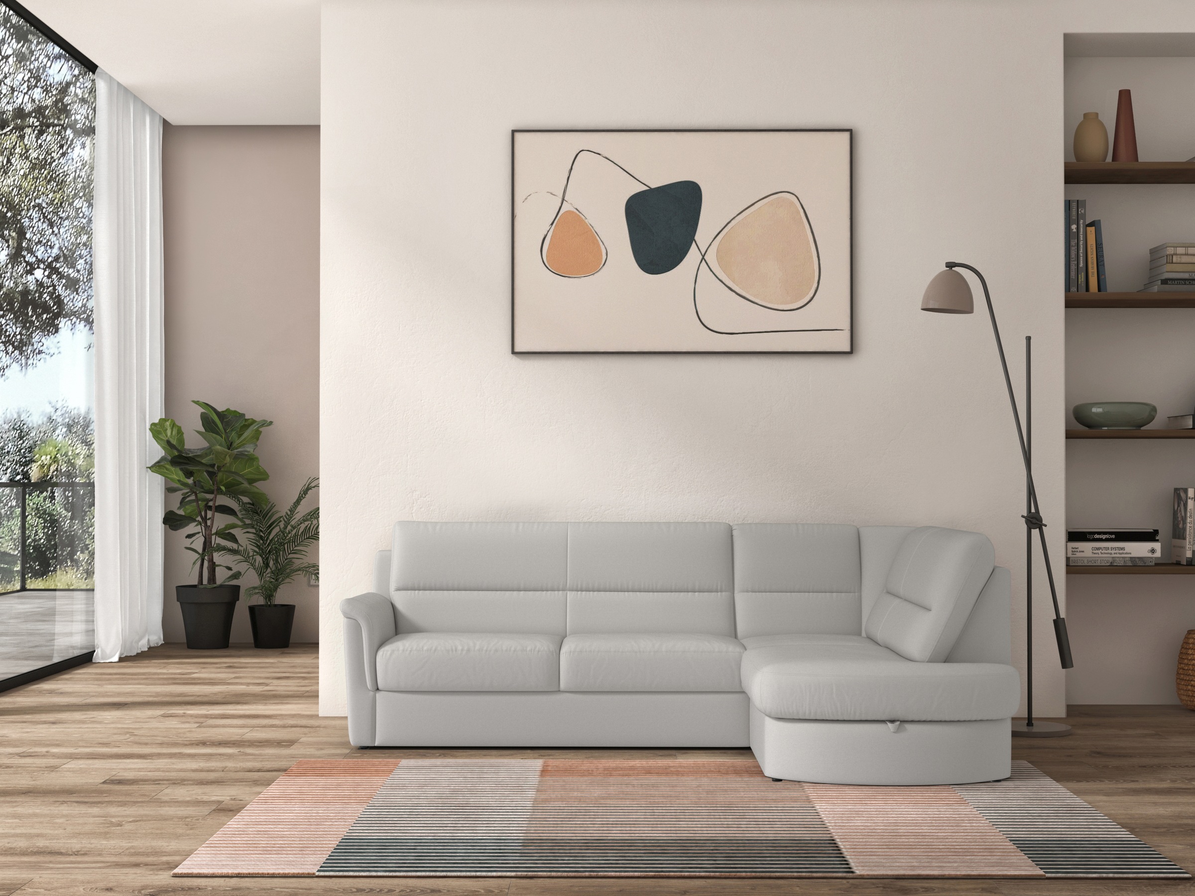 sit&more Ecksofa »Panini L-Form«, wahlweise mit Bettfunktion und Bettkasten