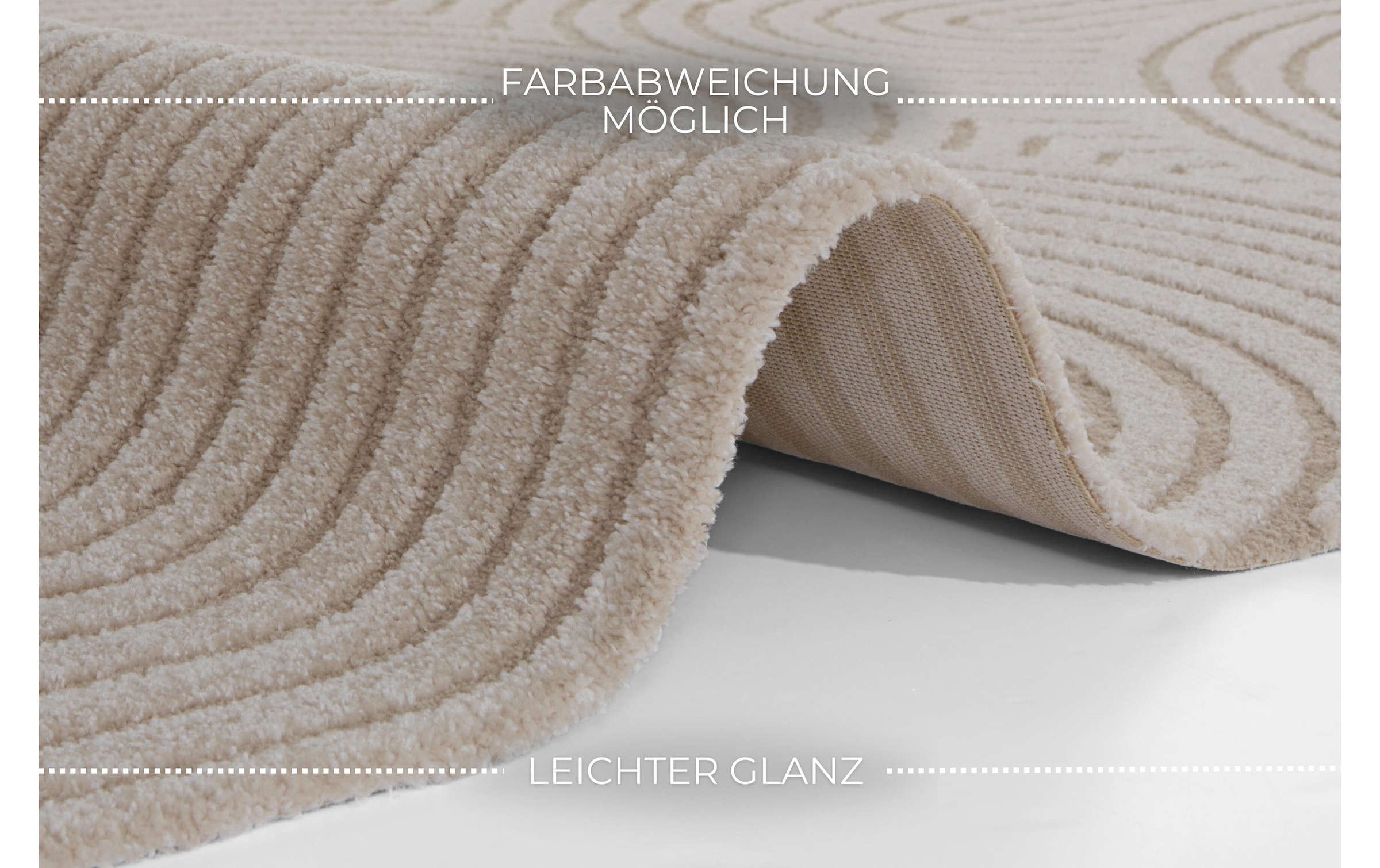 ELLE DECORATION Teppich »Panglao« rechteckig 14 mm Höhe Boho Design, Kurzflor, 3D Optik, Skandinavisch, Wohnzimmer