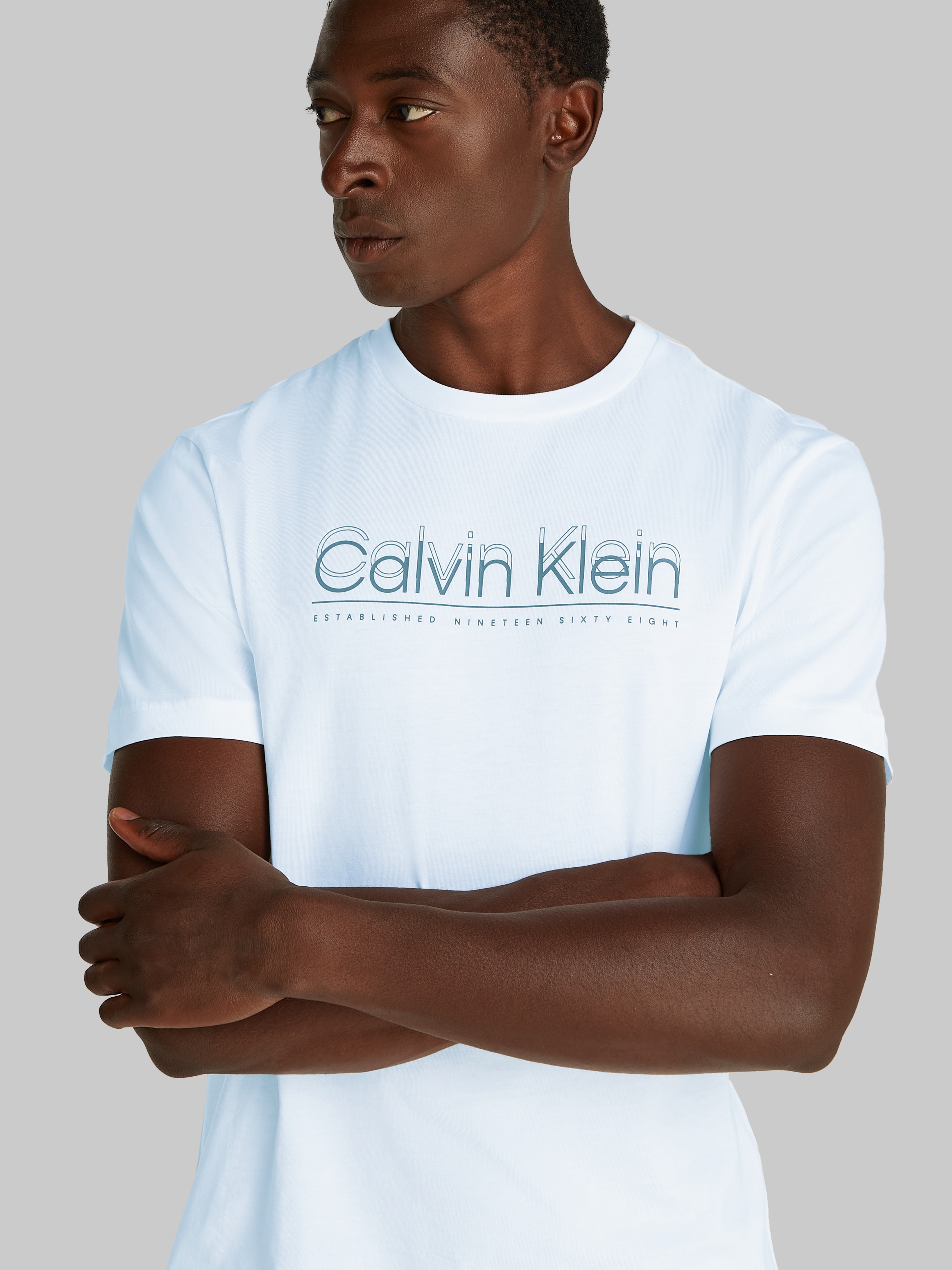 Calvin Klein T-Shirt »CP-DOUBLE LOGO T-SHIRT«, mit grossem Logoschriftzug