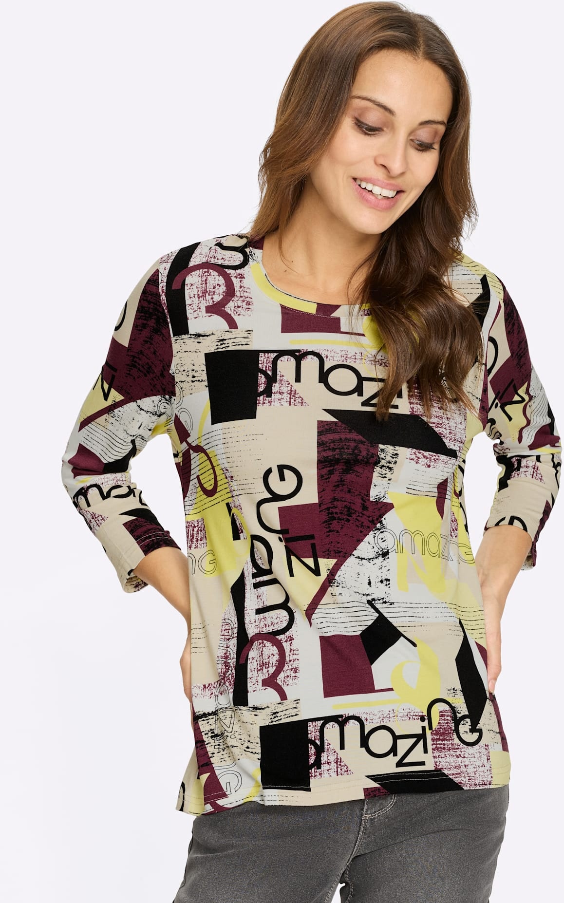 Image of Inspirationen 3/4-Arm-Shirt "Print-Shirt" 1 tlg.