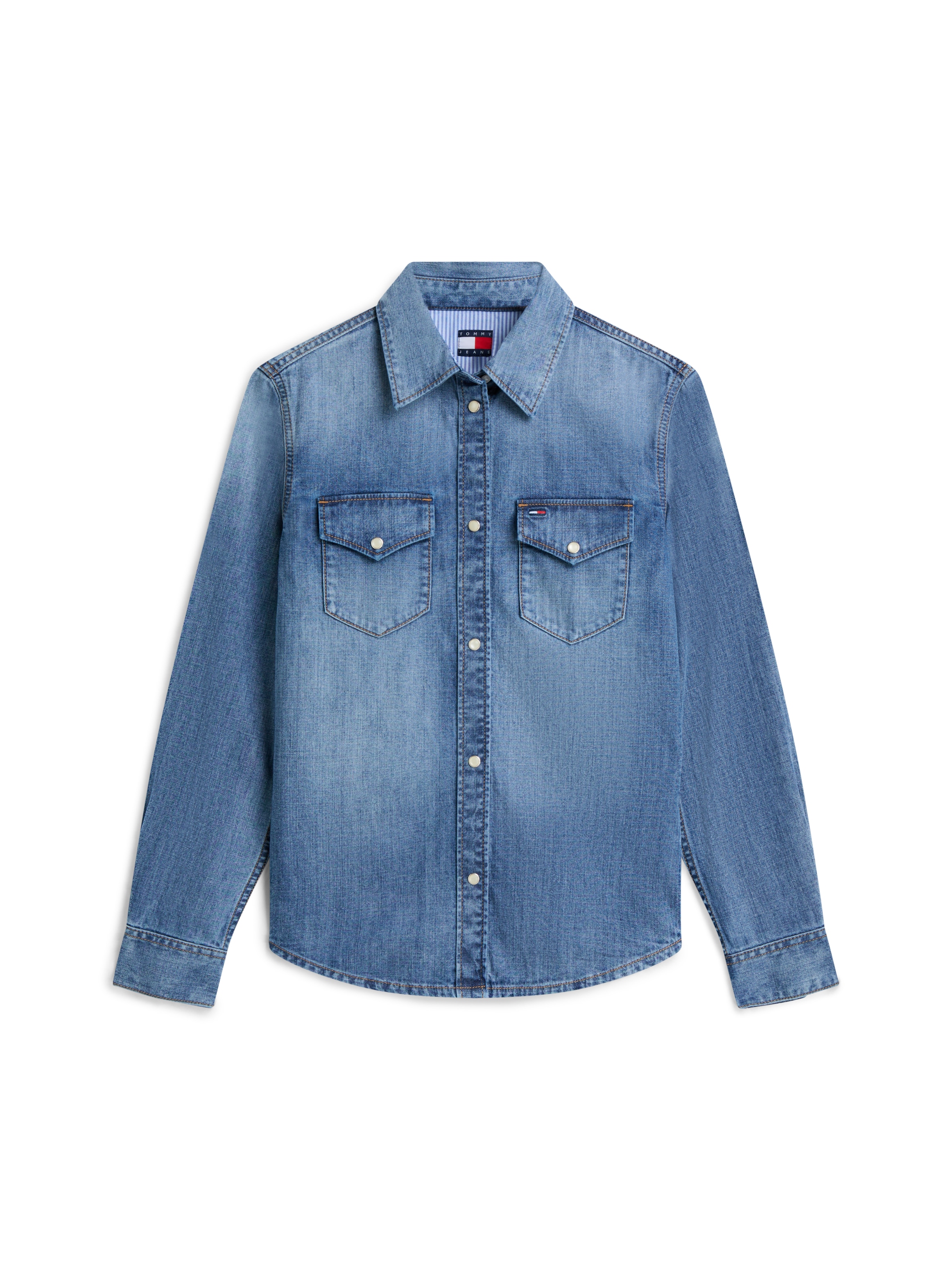 Tommy Jeans Blouse en jean »WMN REGULAR SHIRT EXT« coton, regular fit, poches poitrine
