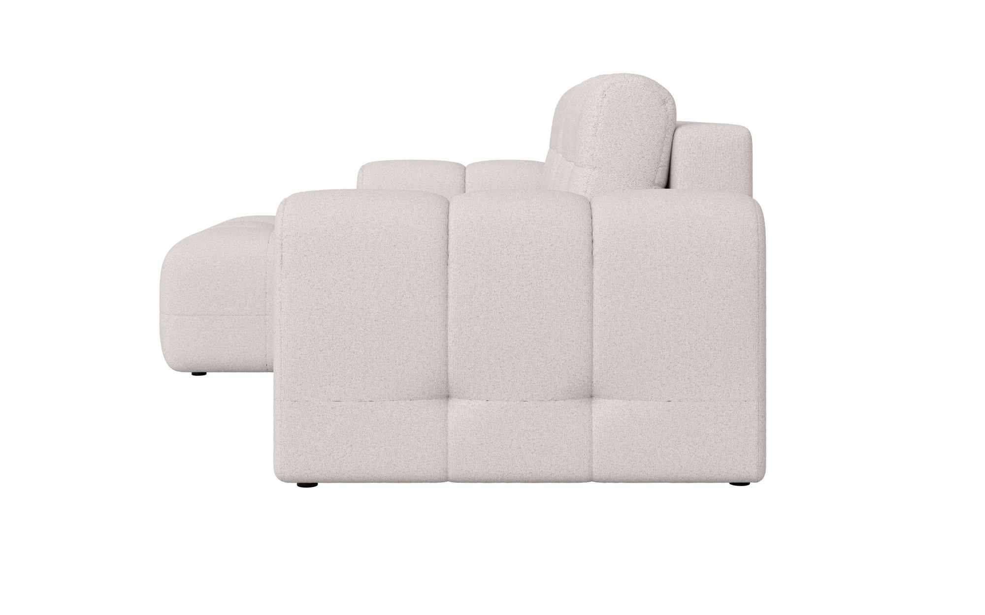 INOSIGN Ecksofa »Manilla, wahlweise mit Bettfunktion, B/T/H 265/170/91 cm«, L-Form mit Recamiere rechts/links bestellbar, Wellenunterfederung