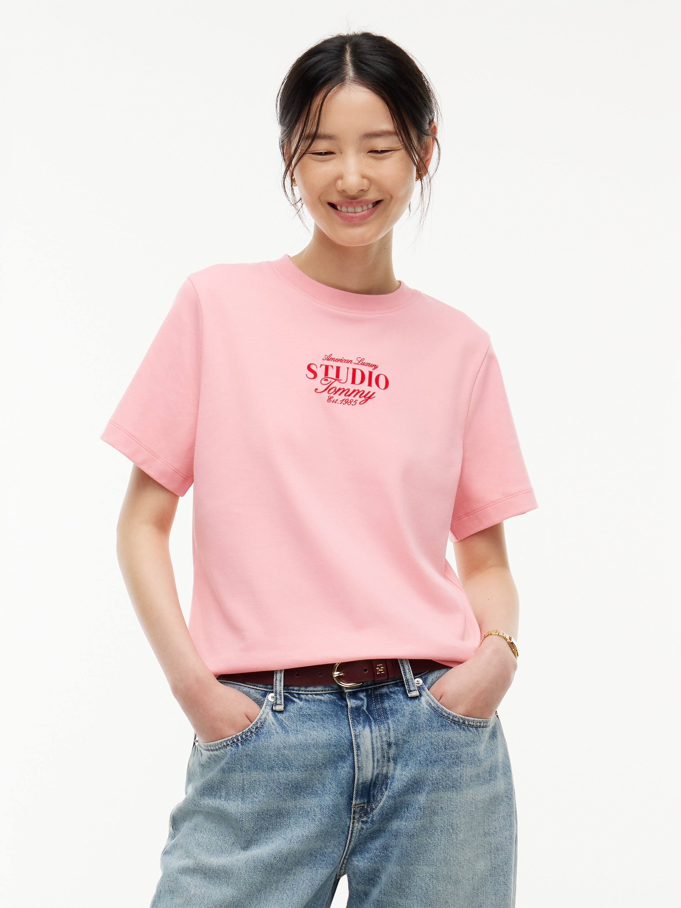 Image of Tommy Hilfiger T-Shirt "STUDIO TOMMY REG C-NK S/S TSHIRT" Baumwolle, regular fit
