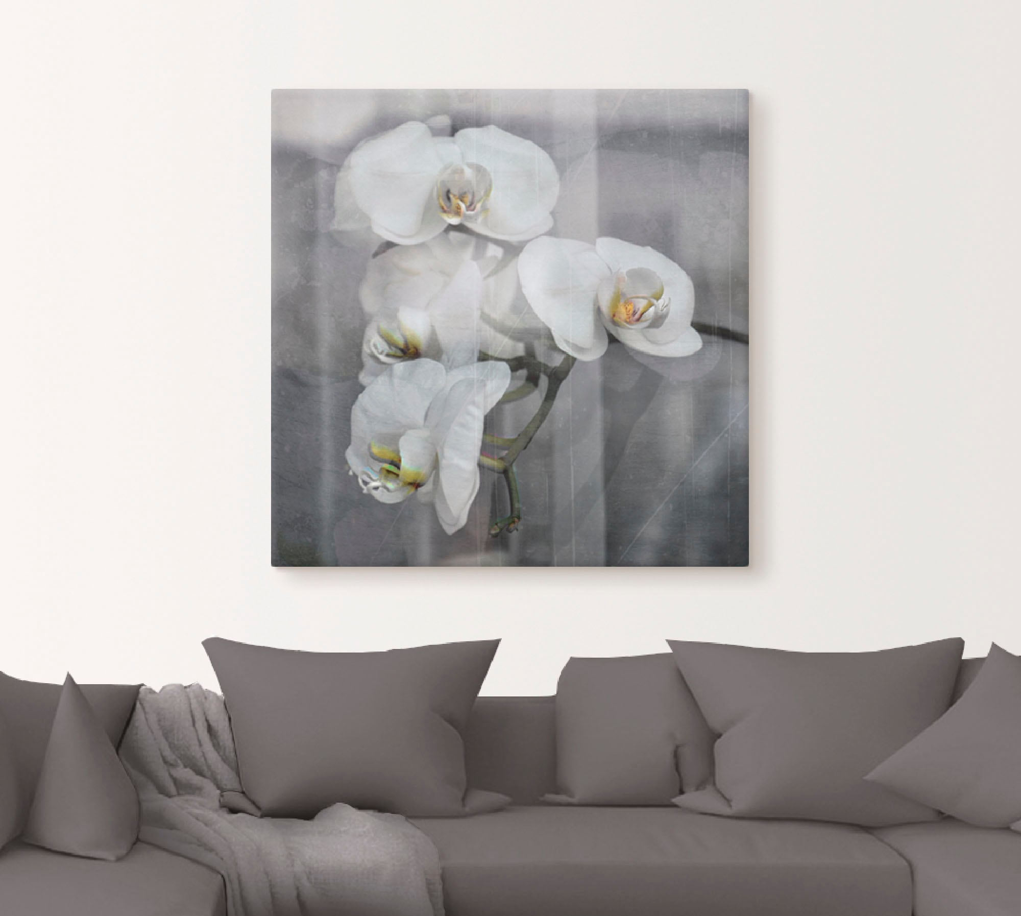 Artland Tableau sur toile »Weisse Orchideen - white Orchid« 1 cuis tlg. auf Holzrahmen gespannt