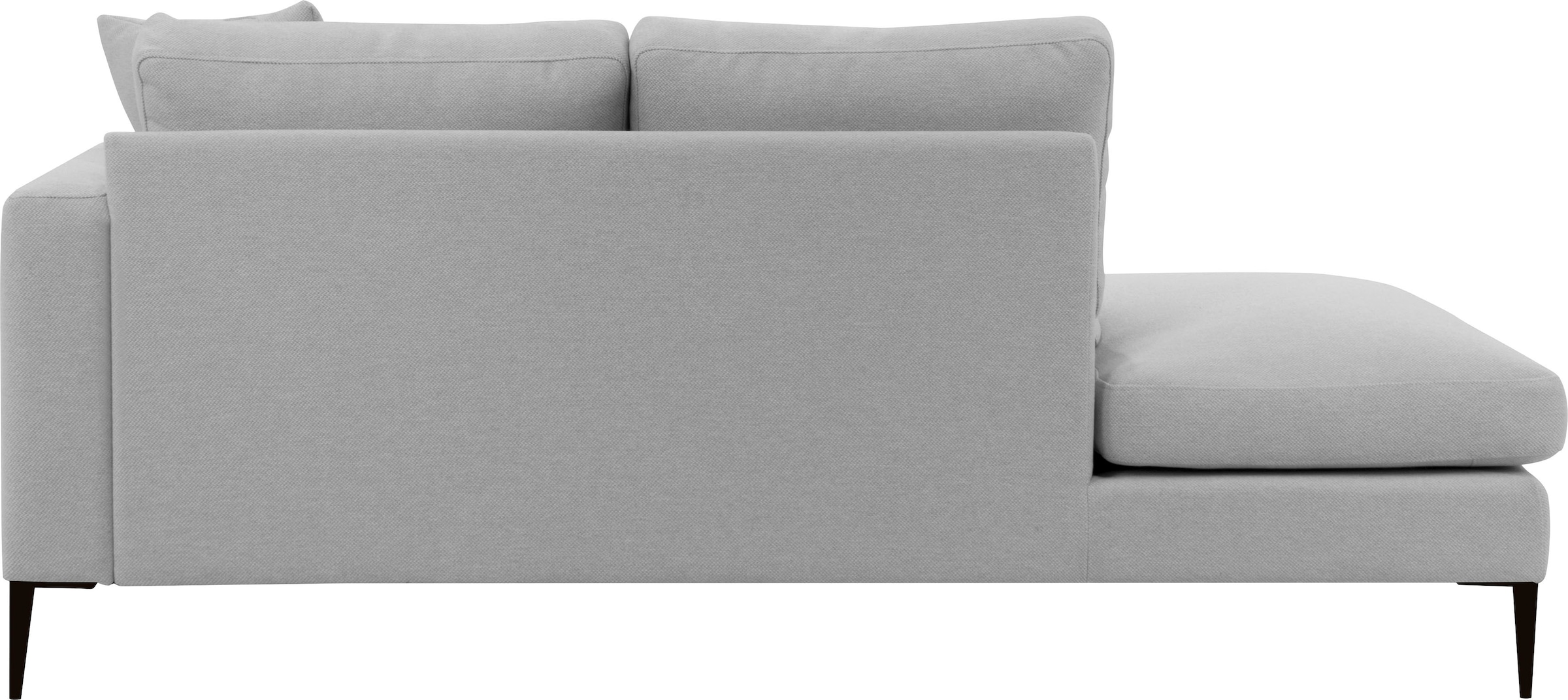 Leonique Recamiere »Cozy Chaiselongue, Masse B/T/H: 195/97/80 cm«, mit losen Kissen und Metallbeinen, Armlehne links oder rechts wählbar