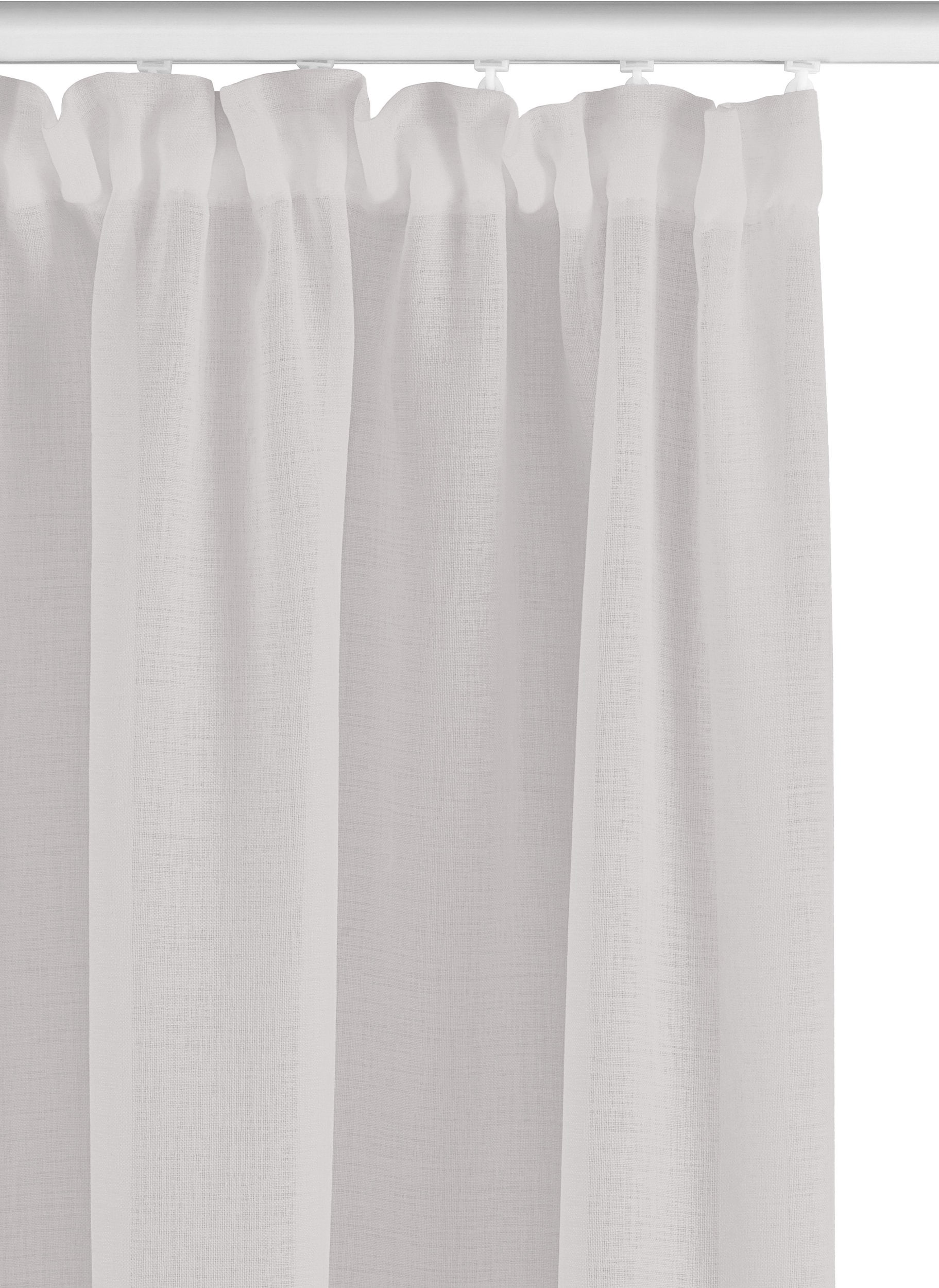 GOODproduct Gardine »TENDER« Kräuselband 1 Stk. tlg. Leinen Optik mit Struktur, monochrom, Bestseller